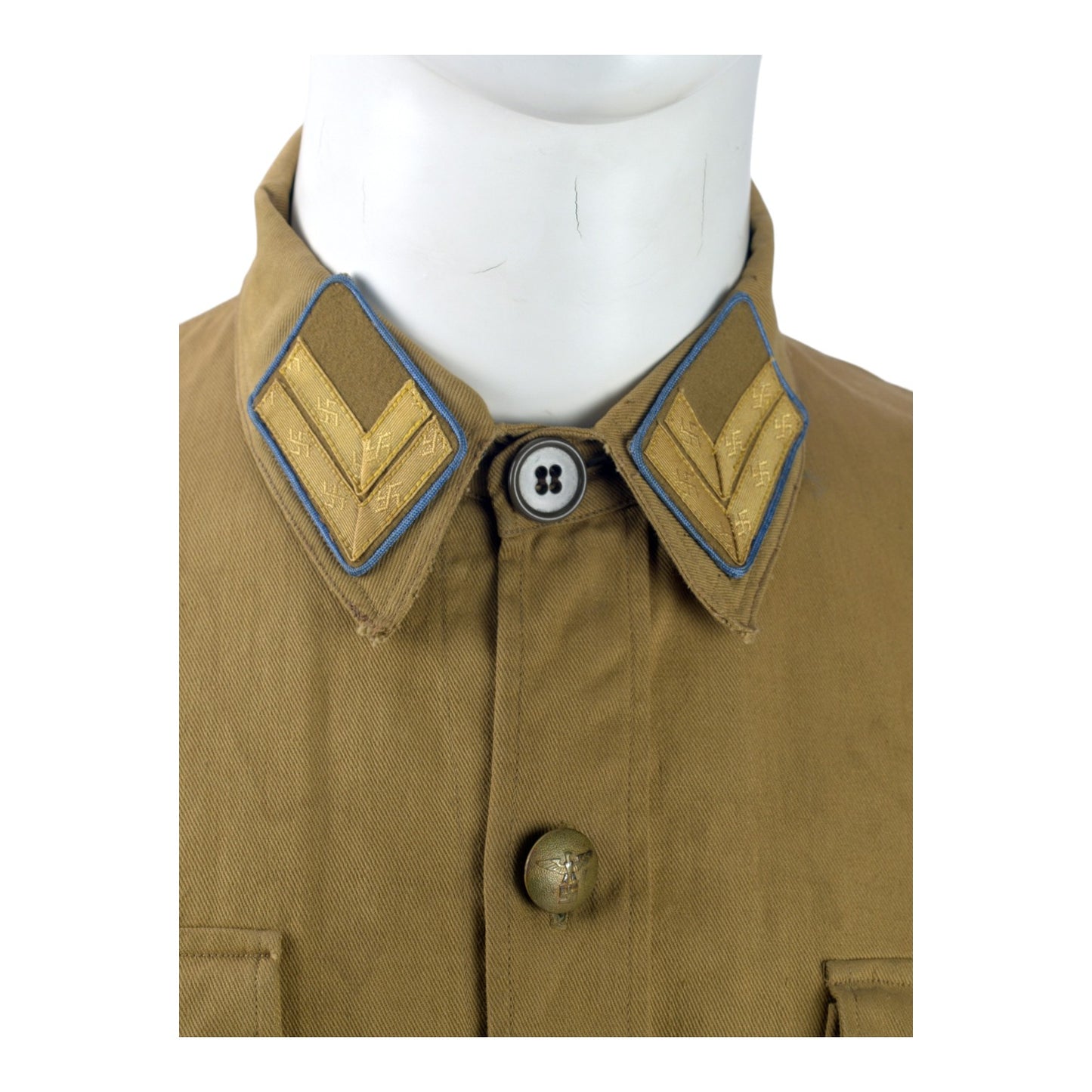 German WW2 NSDAP Ortsgruppe Blockleiter Brown Shirt Tunic, RZM Labeled