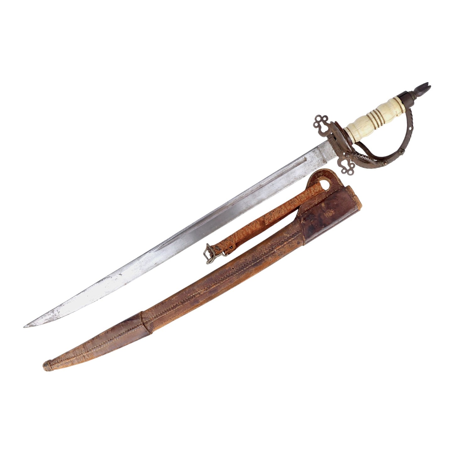 Mexican War Era Bone Handle Sword with Original Sheath