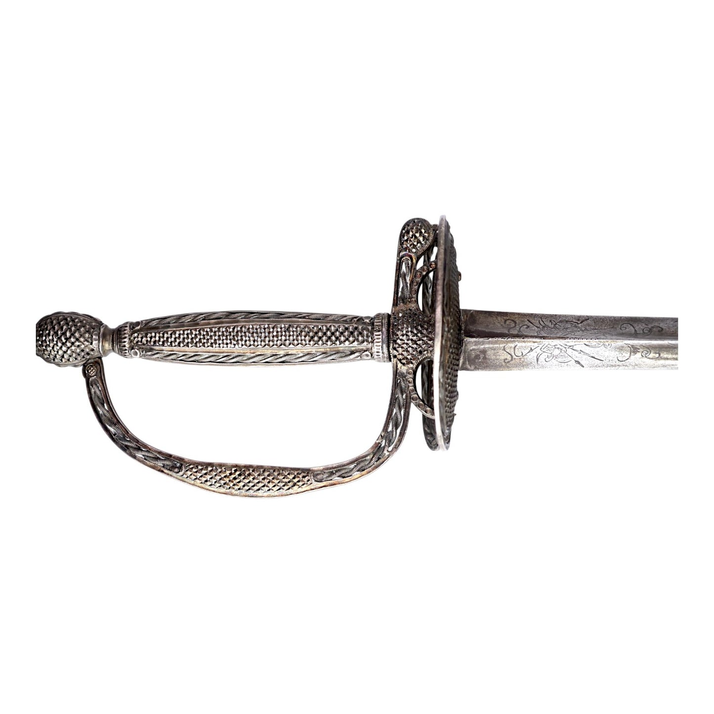 American Revolution Silver-Hilted French Officer’s Small Sword Dress Rapier C1750-1760
