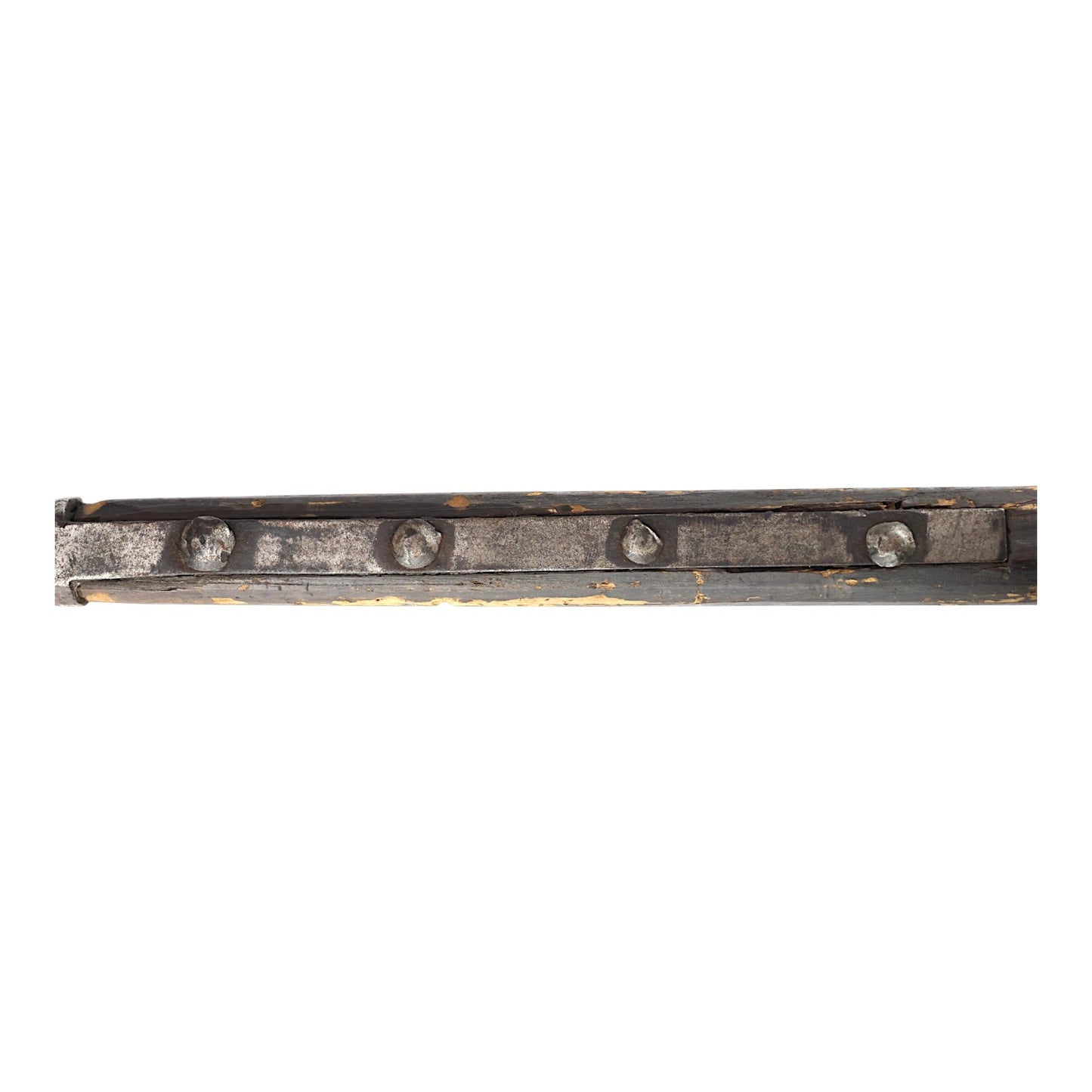 American Revolutionary War Era Partisan Spear-Point Halberd Head with Long Haft Straps