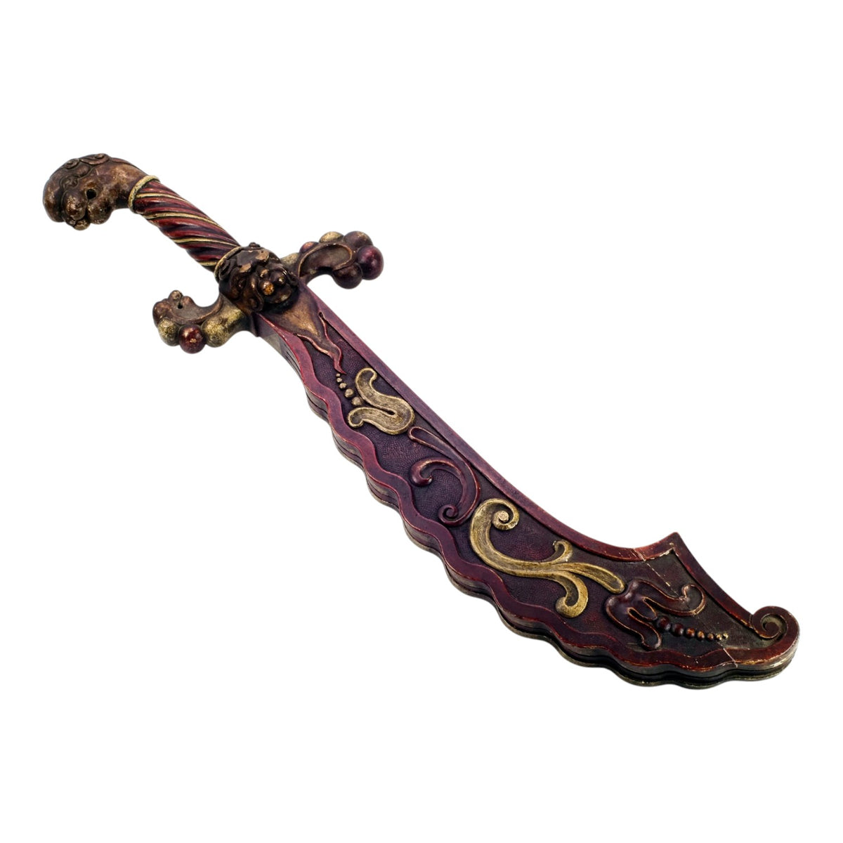 18th C. European Masonic Fraternal Carved Wood Ceremonial Sword Dated 1725