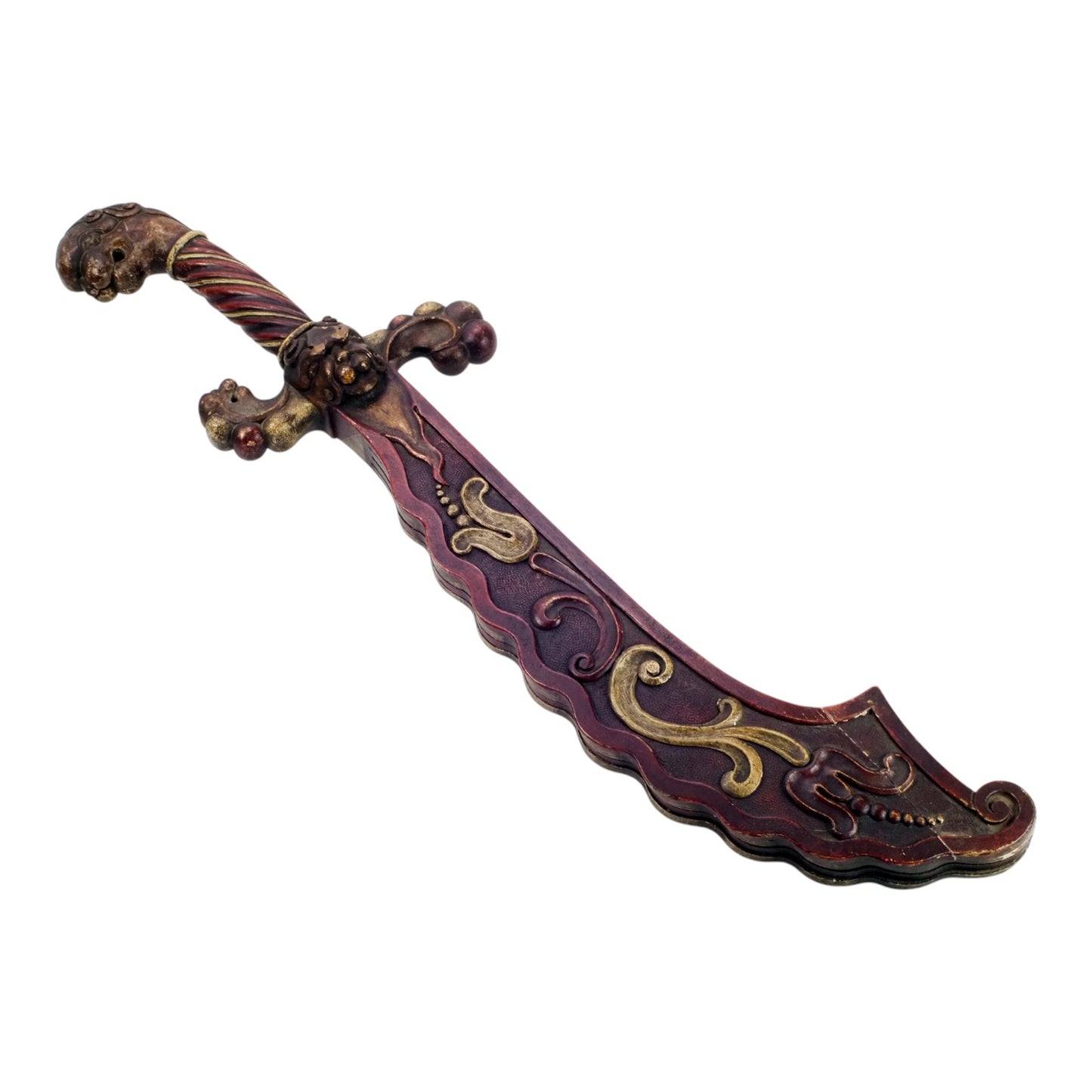 18th C. European Masonic Fraternal Carved Wood Ceremonial Sword Dated 1725
