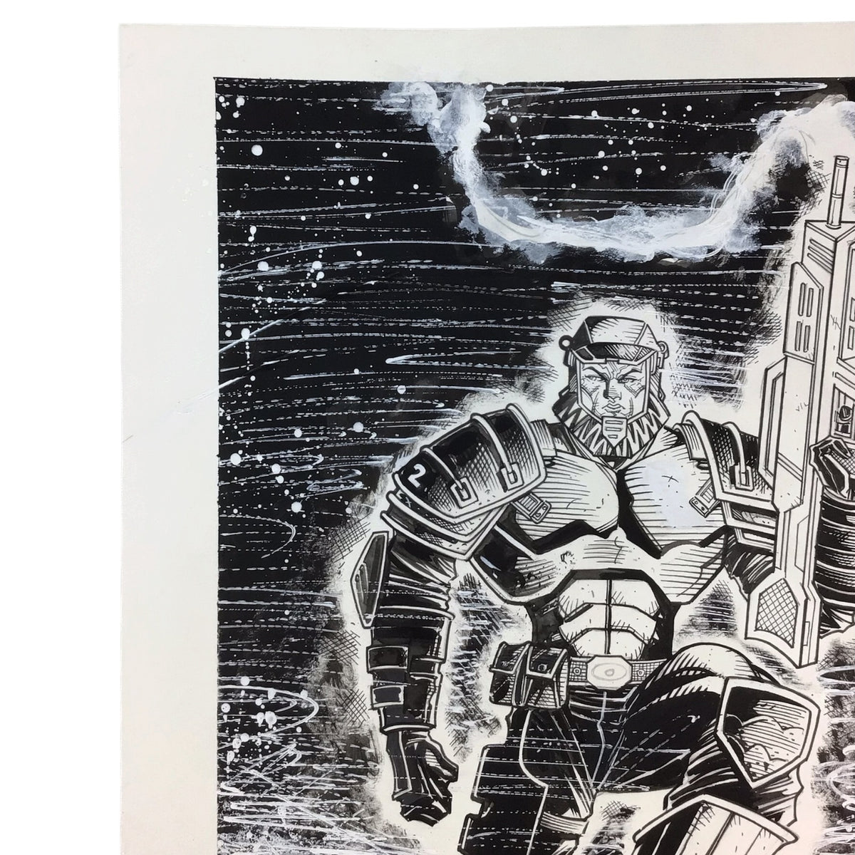 Original Art Comic Starship Trooper #9 Cover by Scott James (2008)