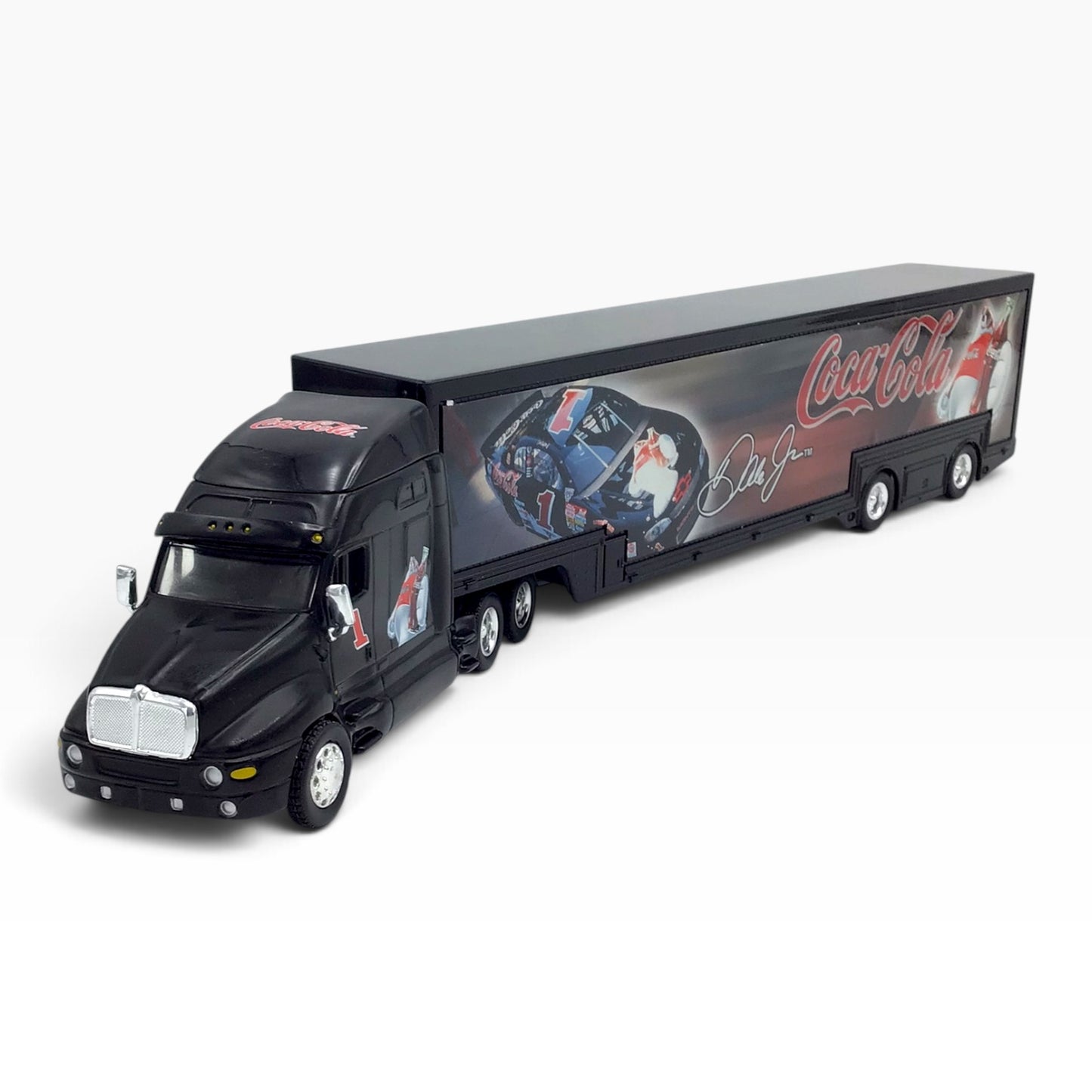 Dale Earnhardt Jr. #1 1998 Coca-Cola Polar Bear NASCAR Hauler Scale Model Truck & Trailer – Limited Edition