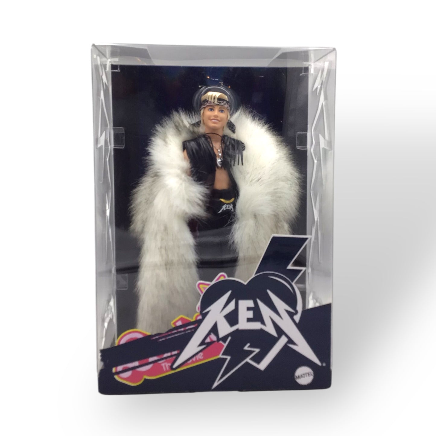 Barbie The Movie Ken Doll in Faux Fur Coat and Black Fringe Vest – HRF31, NRFB