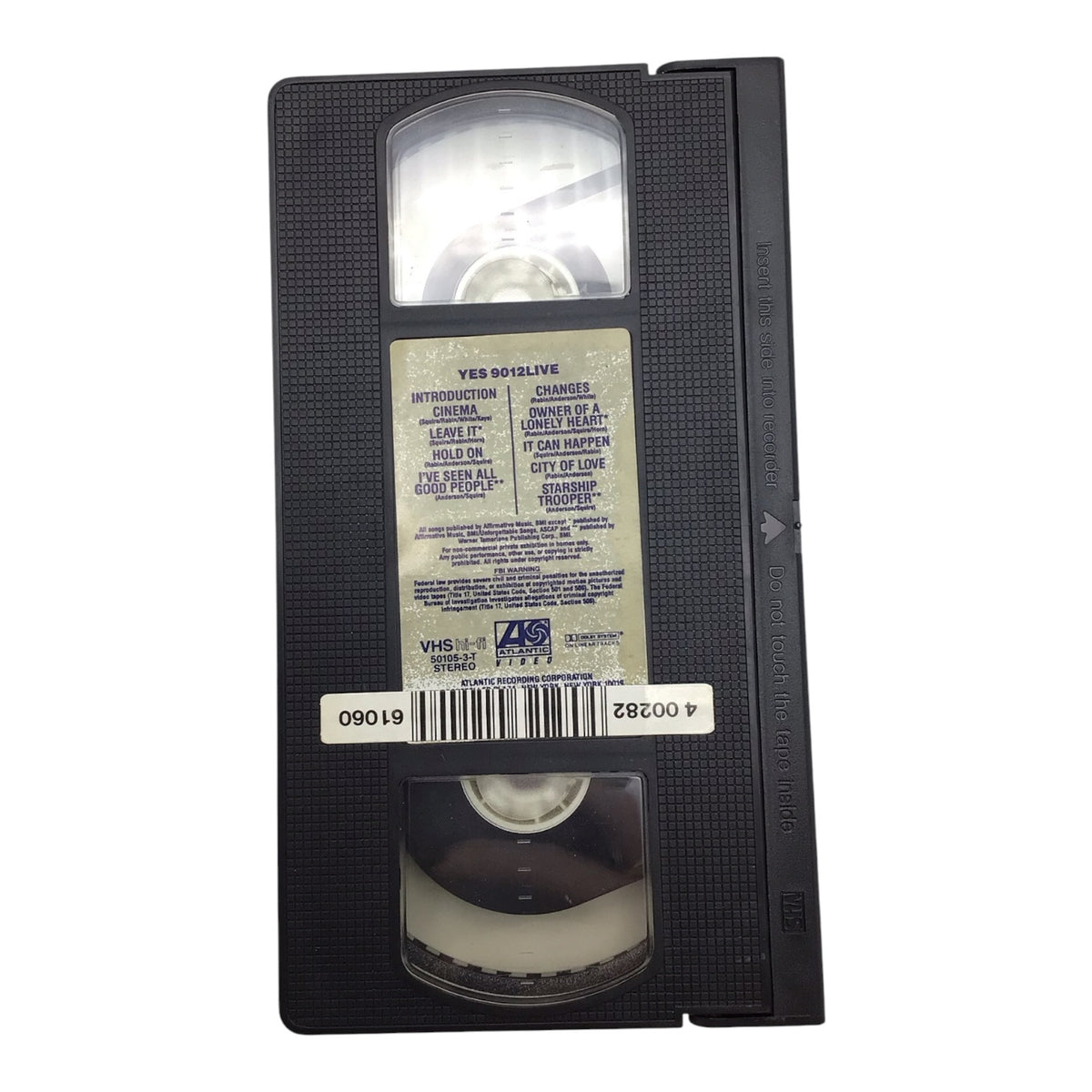 Yes 9012Live VHS Tape