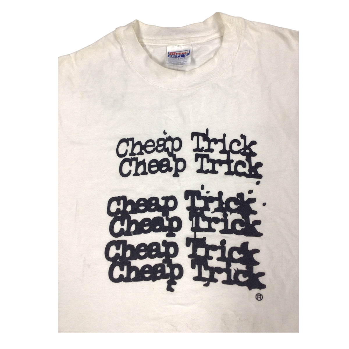 Cheap Trick Autographed T-Shirt L – 1990s Rock Band Tee with Four Signatures