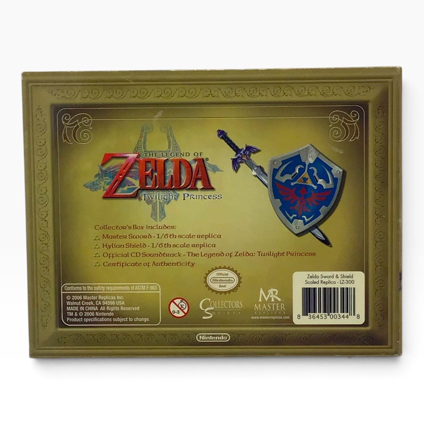 The Legend of Zelda: Twilight Princess Master Sword & Hylian Shield 1/6 Scale Replica – 2006 – COA