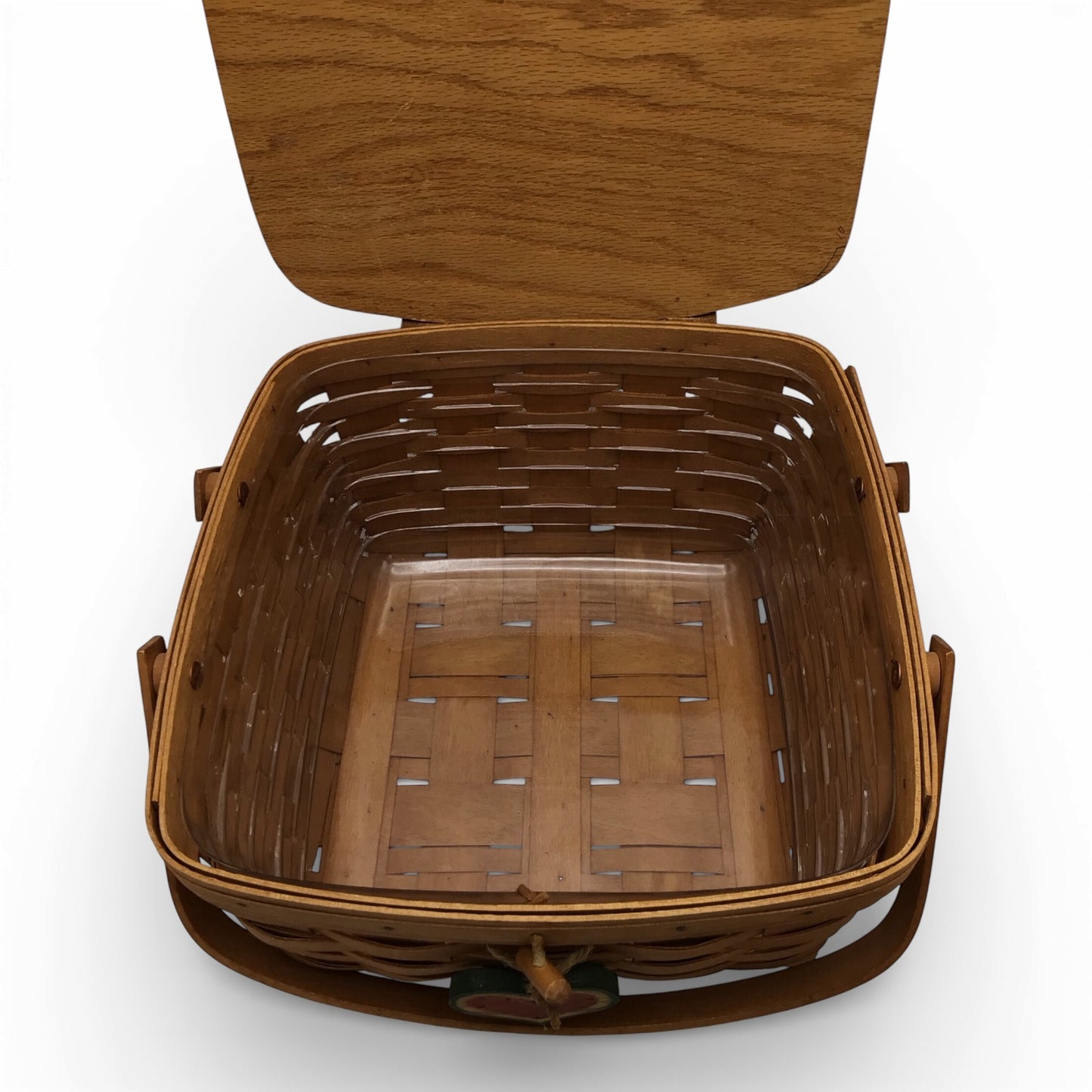 Longaberger Cake Basket with Insert, Protector, and Tie-On