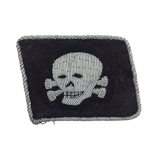 3rd SS Division Totenkopf Officer Collar Tab Skull TK Insignia