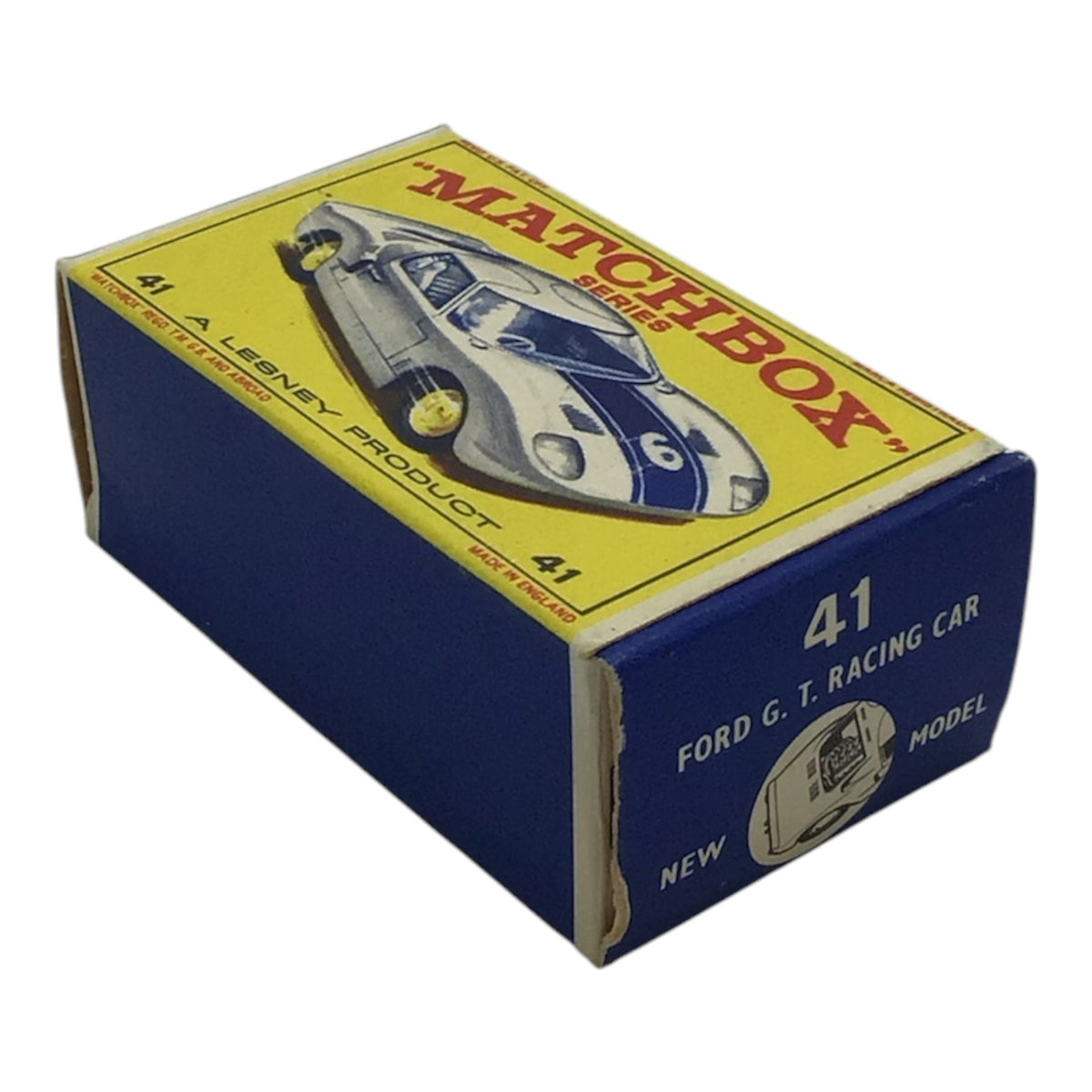 Lesney Matchbox Series #41 Ford G.T. Racing Car w/ Original Box