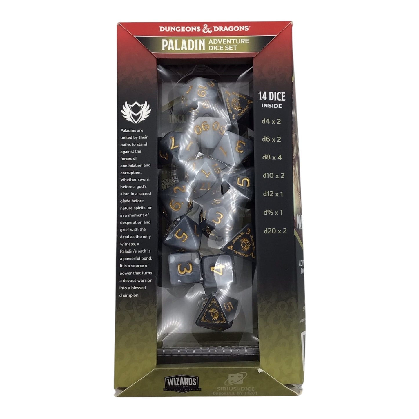 Dungeons & Dragons Paladin Adventure Dice Set - 14 Dice Included