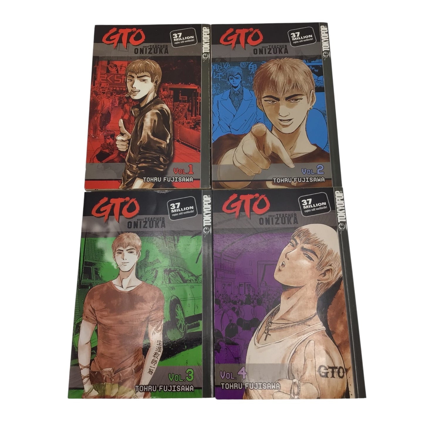 TokyoPop GTO: Great Teacher Onizuka Manga Collection Volumes 1–4