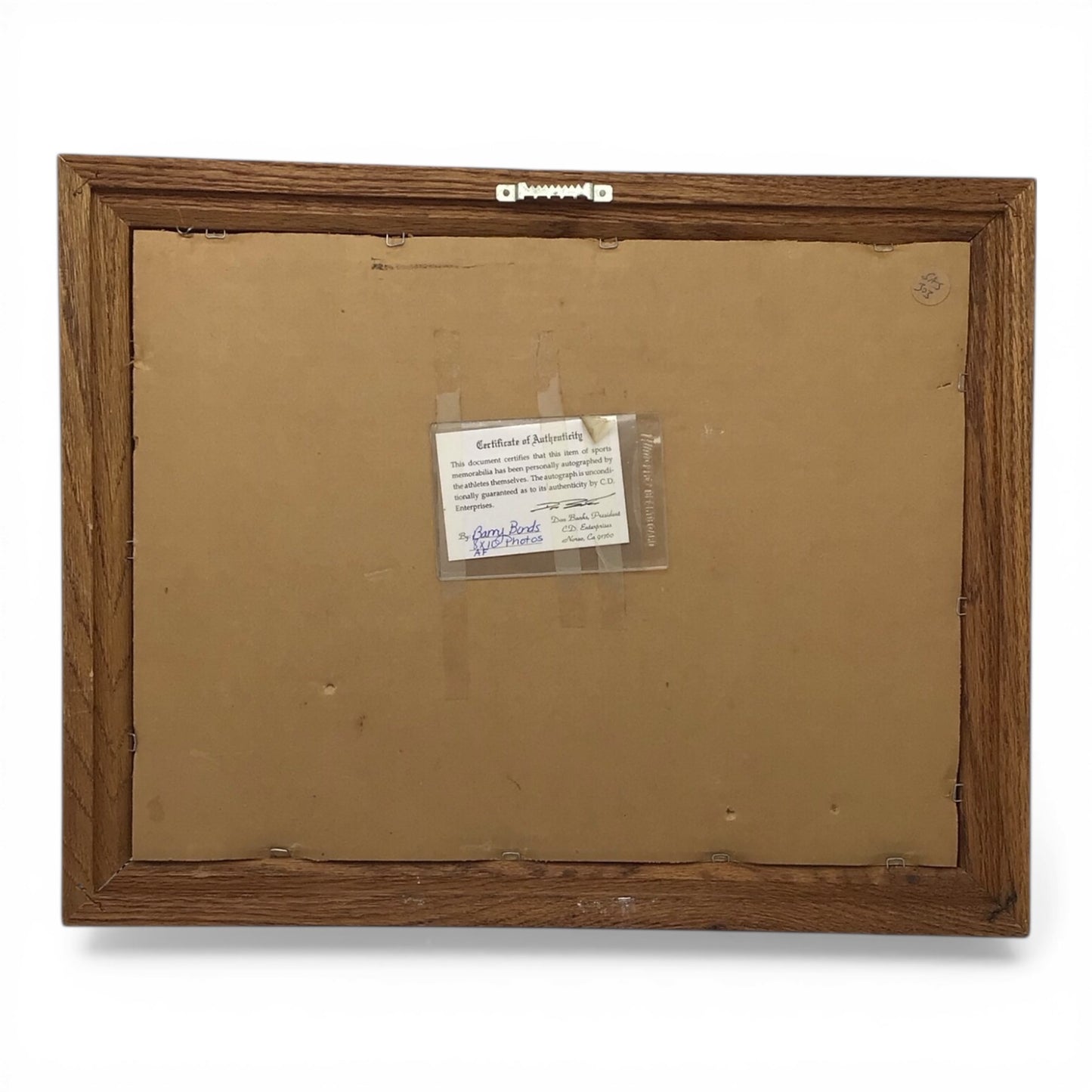 Framed Barry Bonds Signed Photo