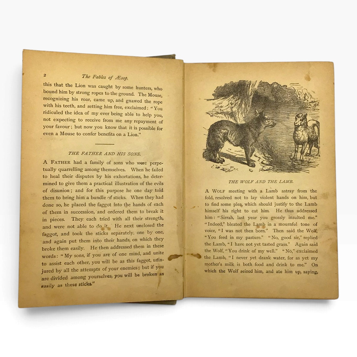 Antique Aesop's Fables 1889 Illustrated Edition – Pollard & Moss – Vintage Book