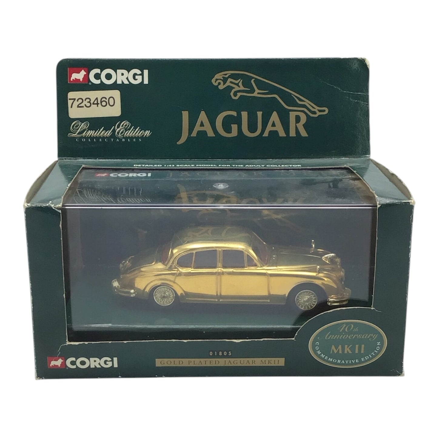 Gold Plated Jaguar MKII 40th Anniversary Commemorative Edition - Corgi