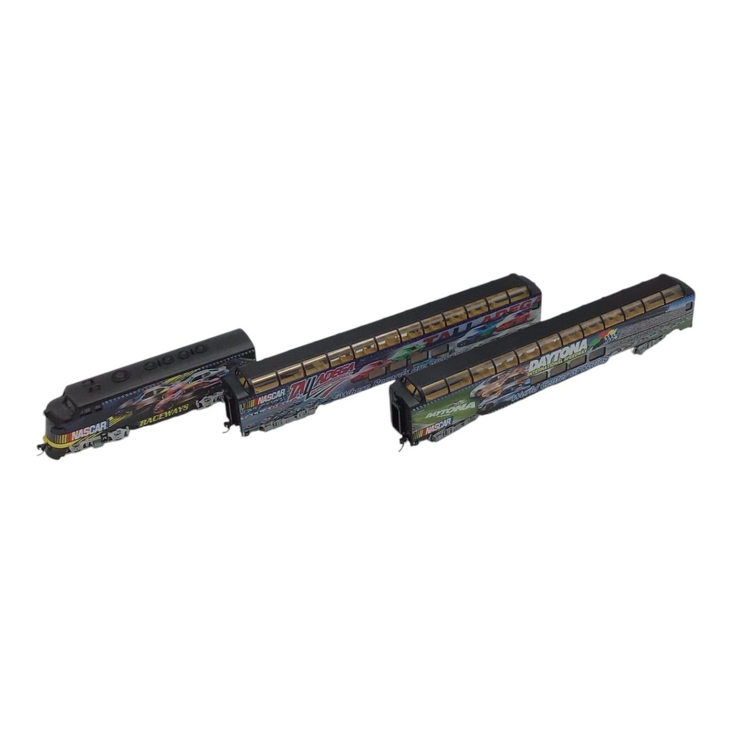 Hawthorne Village Nascar 3 Piece Train Set