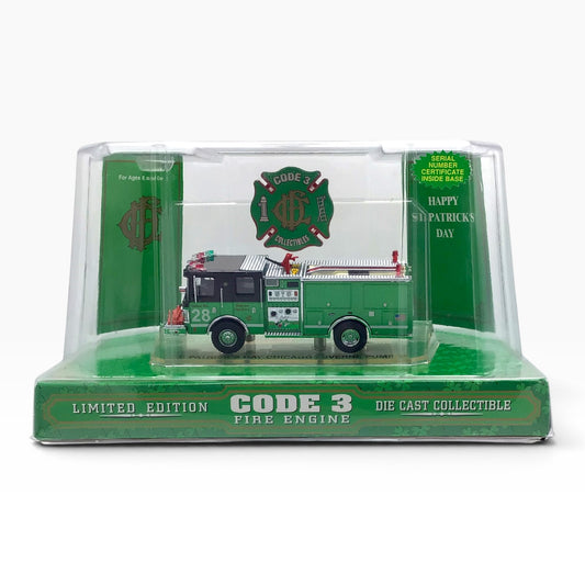 Code 3 Luverne Pumper Fire Engine #12225 1:64 St. Patrick's Day Chicago – Limited Edition