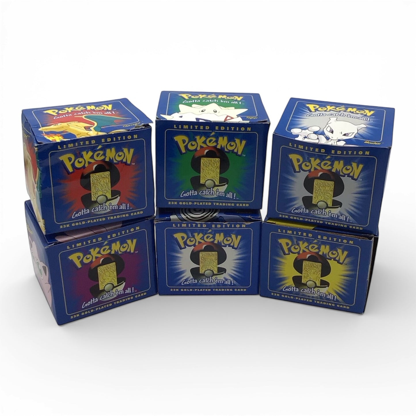 1999 Pokemon Burger King Limited Edition Gold Plated Card Set with Original BK Bags