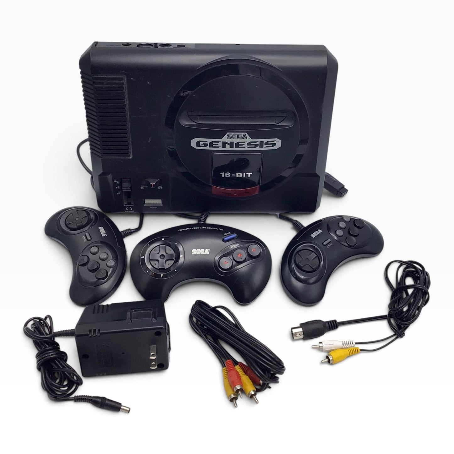 Sega Genesis Model 1601 Gen 1 Console System Bundle – Cabels and 3 Controllers – Tested & Working