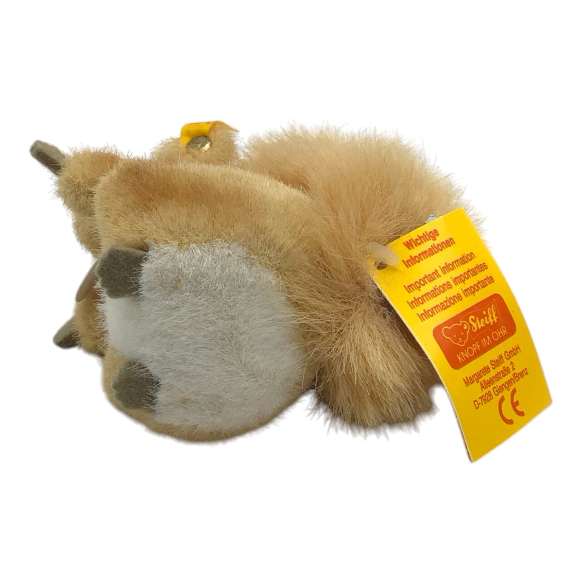 German Steiff Miniature Possy Squirrel Mohair Stuffed Animal