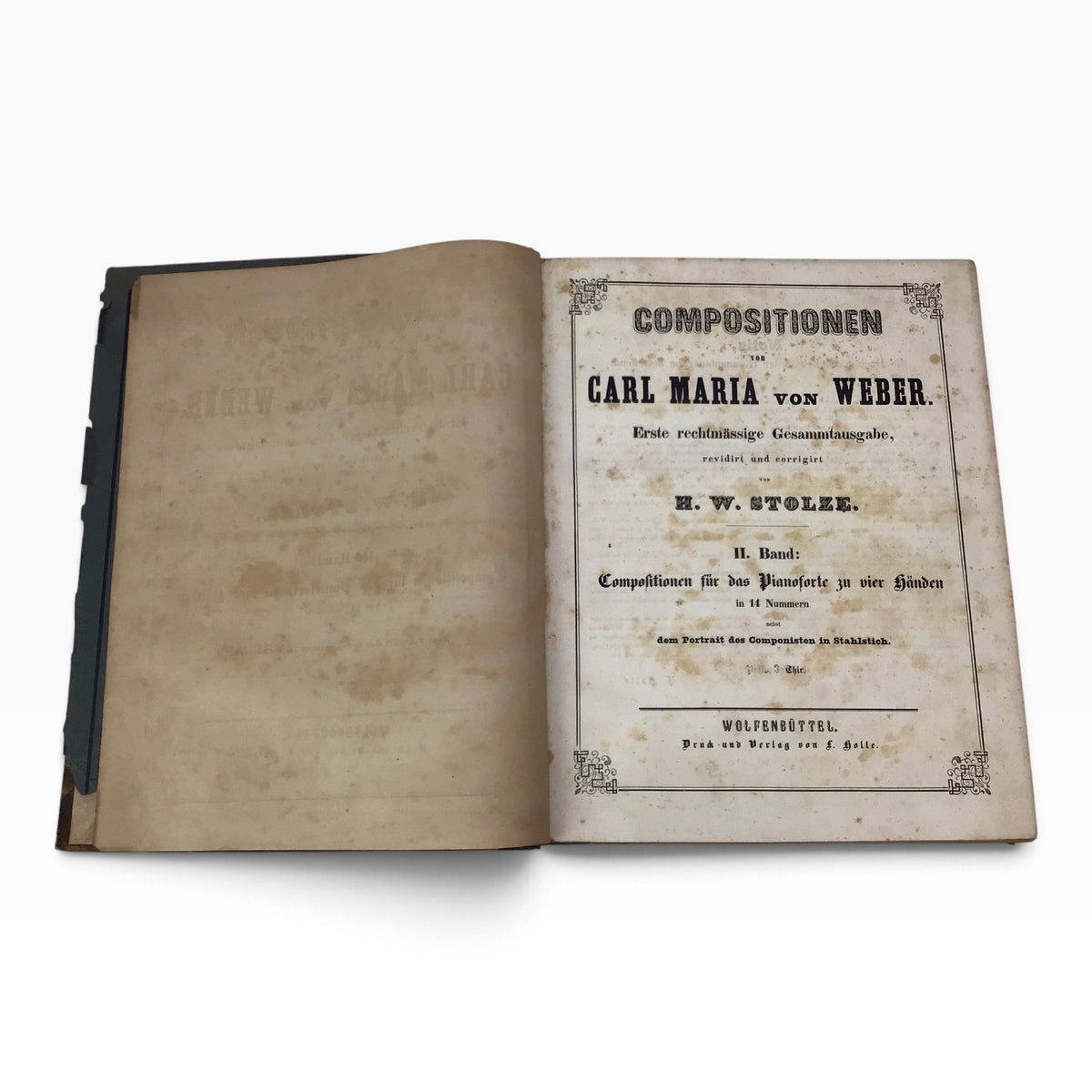 Weber’s Works for Pianoforte Volume 2 – Antique German Piano Music Sheet Book