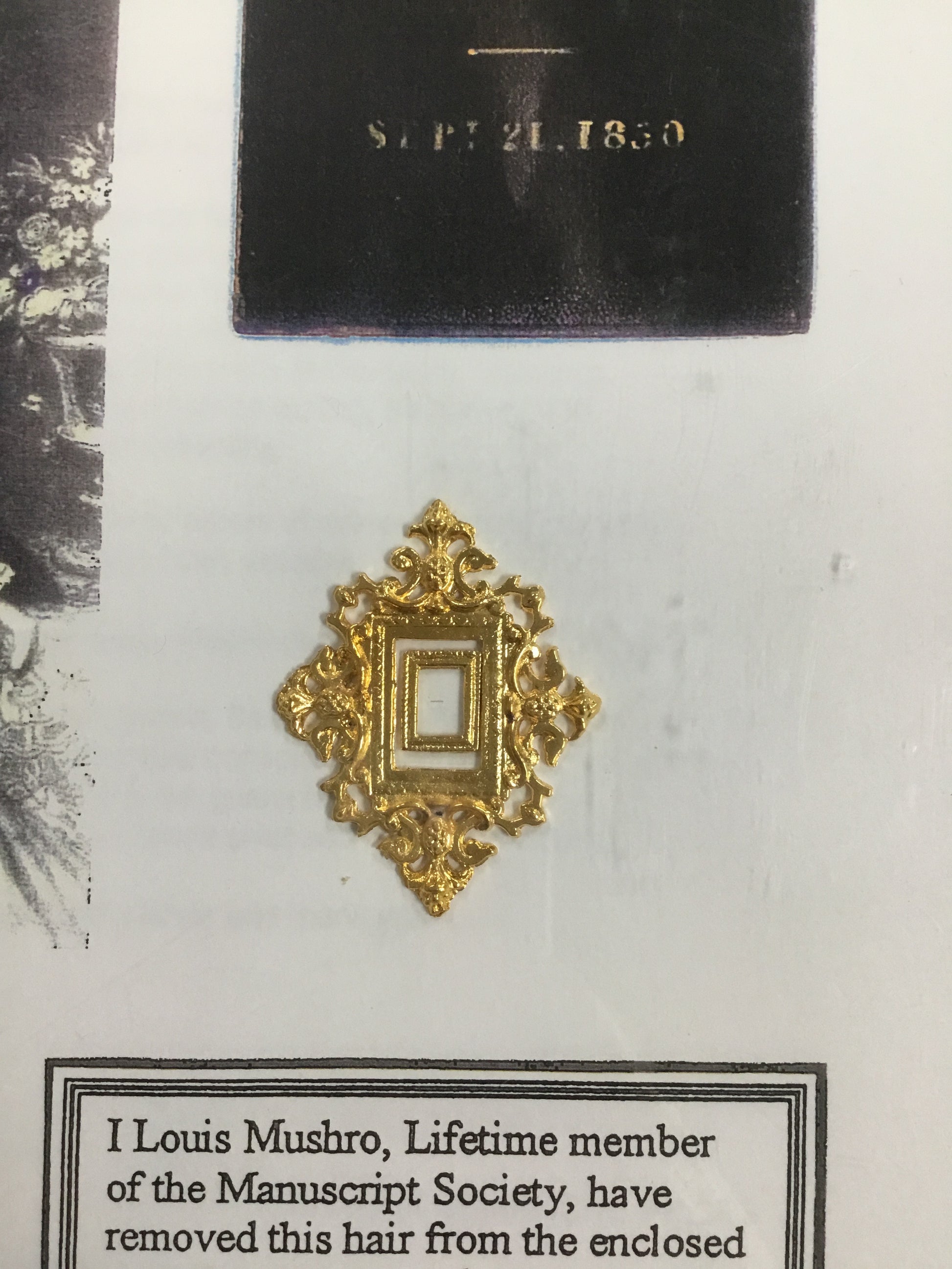 Jenny Lind, the Swedish Nightengale, Hair Clipping with COA