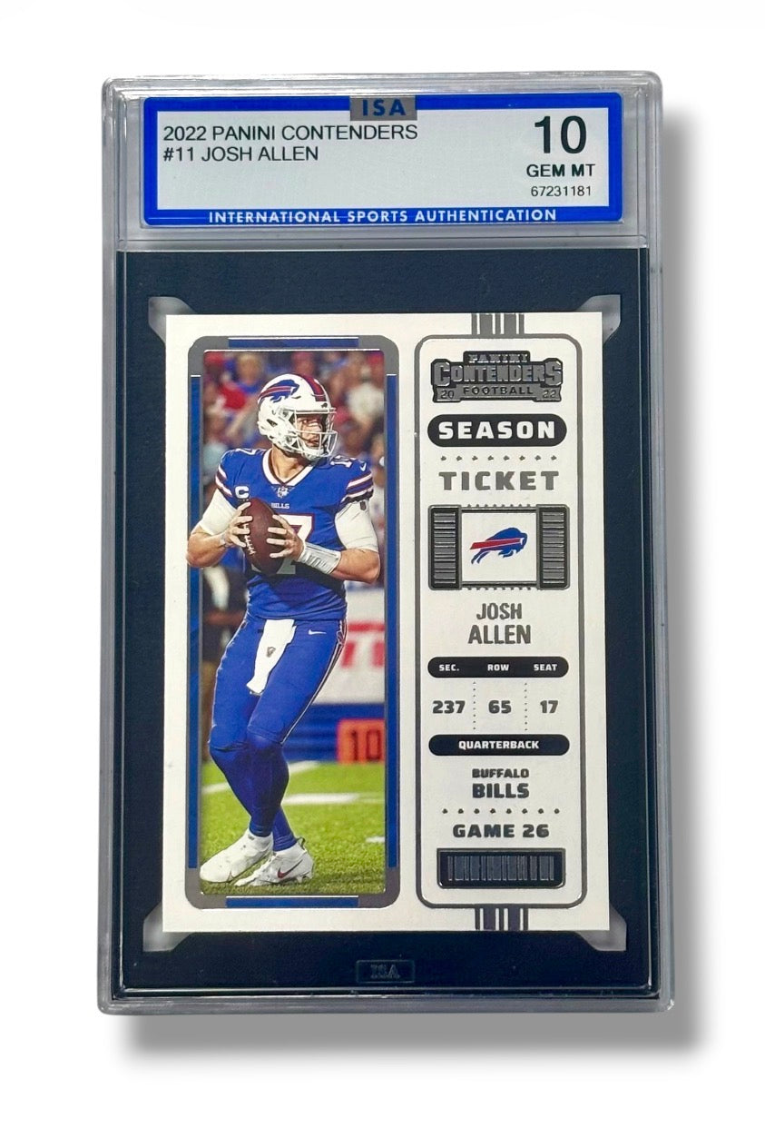 2022 Panini Contenders #11 Josh Allen Season Ticket ISA 10 Gem Mint - 67231181