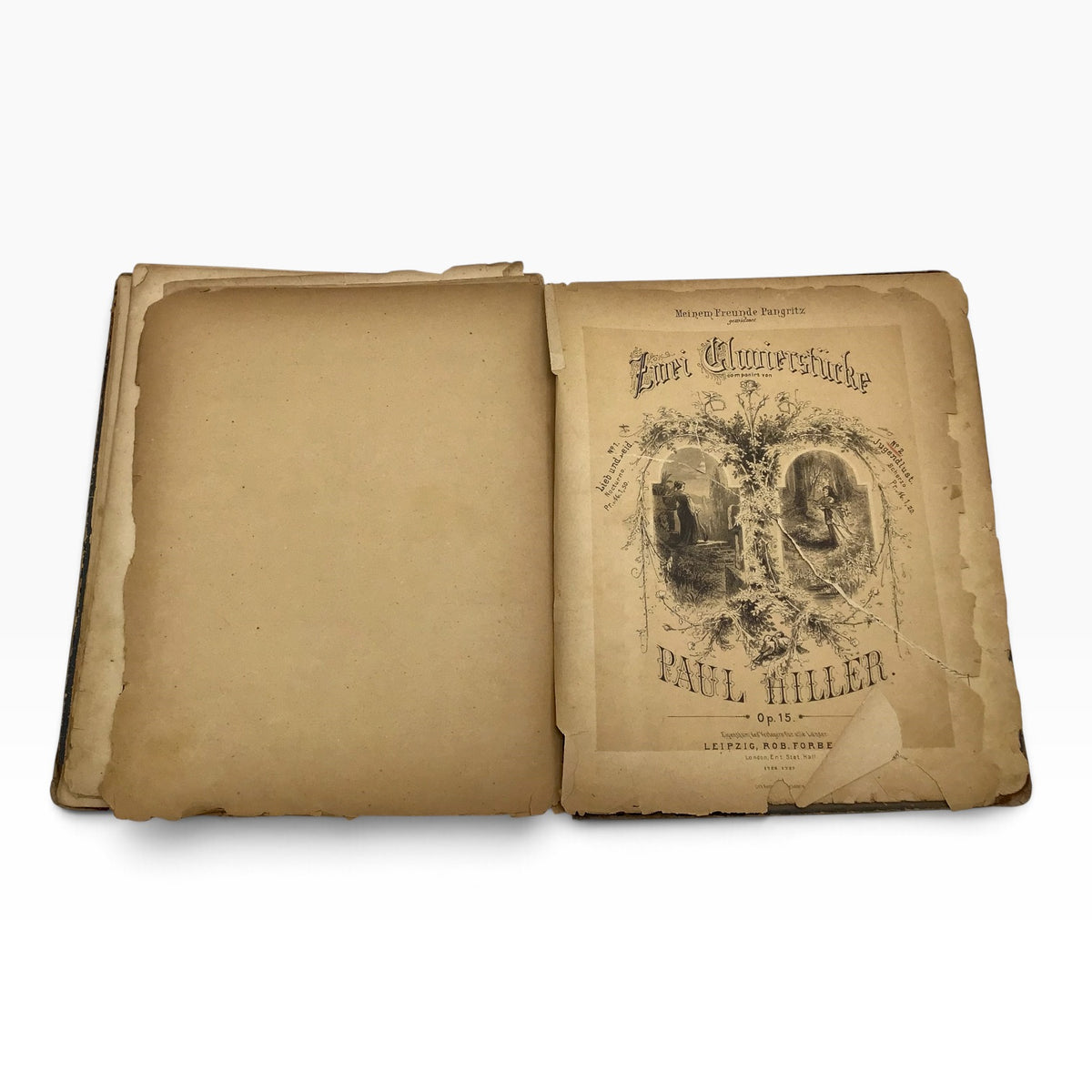 Antique 1800s German Sammelband – Custom Bound Collection of Piano Sheet Music