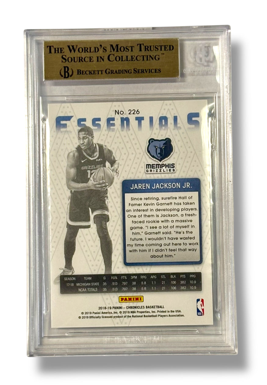 2018-19 Panini Chronicles #226 Essentials Jaren Jackson RC Rookie BGS 9.5 Gem Mint - 0013418802