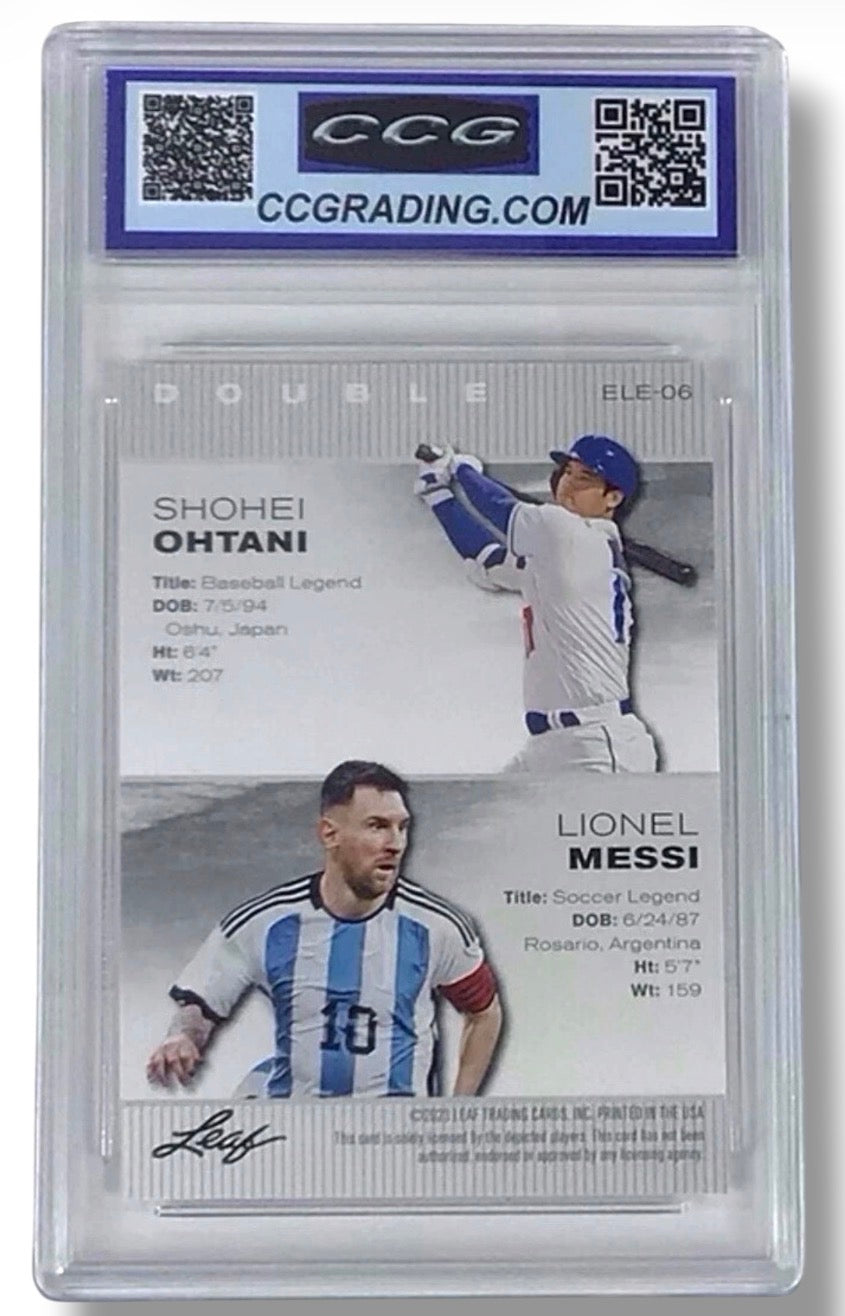 2023 Leaf Double Exclusive Legends Edition Shohei Ohtani Lionel Messi CCG 10