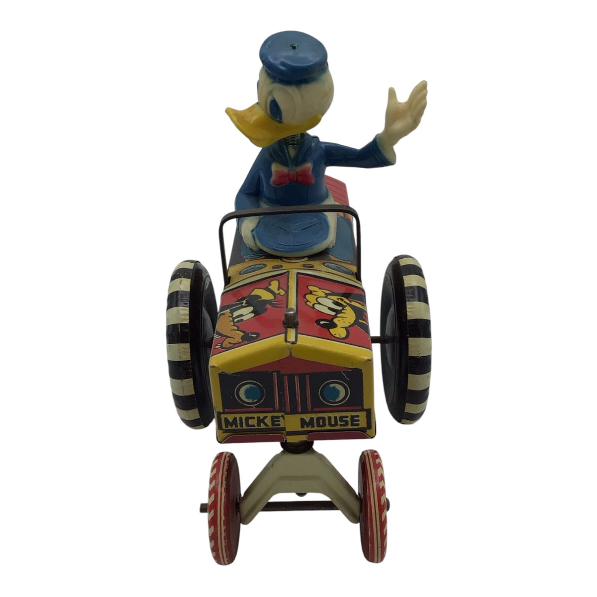 Vintage 1950s Disney Tin Windup Donald Duck Dipsy Car Toy