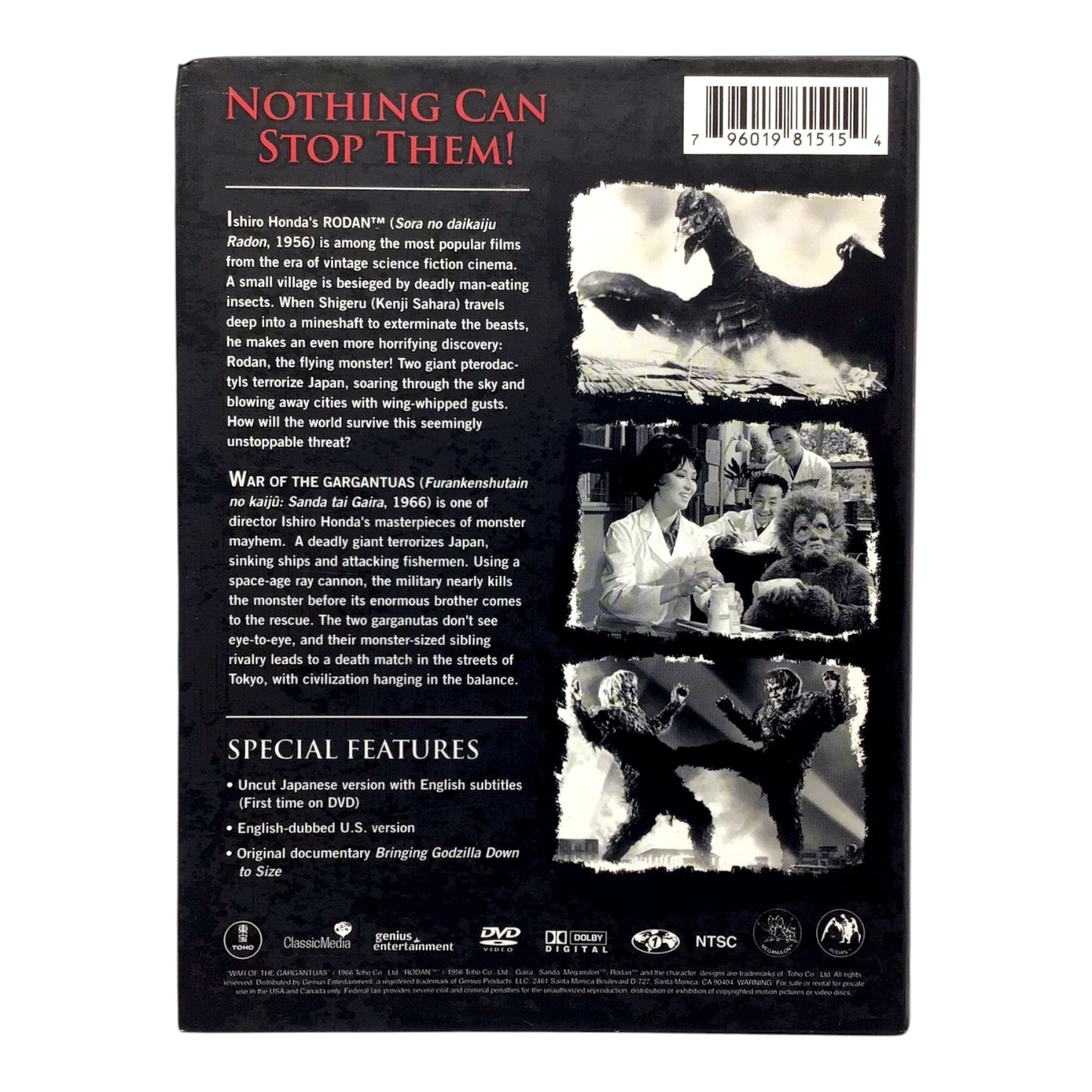 Rodan & War of the Gargantuas DVD 2-Disc Collector’s Set – Toho Master Collection