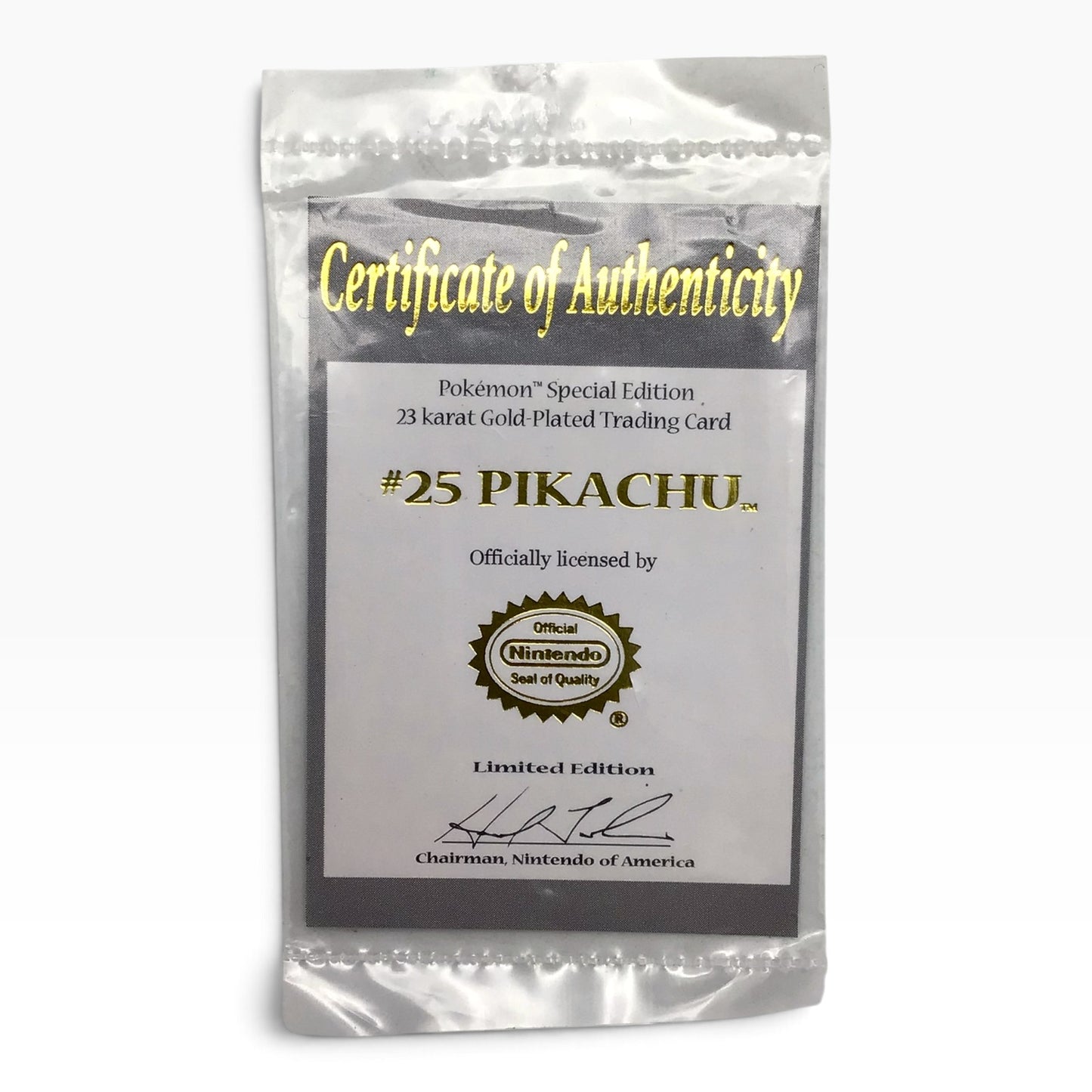 Pokémon - Limited Edition 23K Gold-Plated Trading Card | Pikachu (#25)