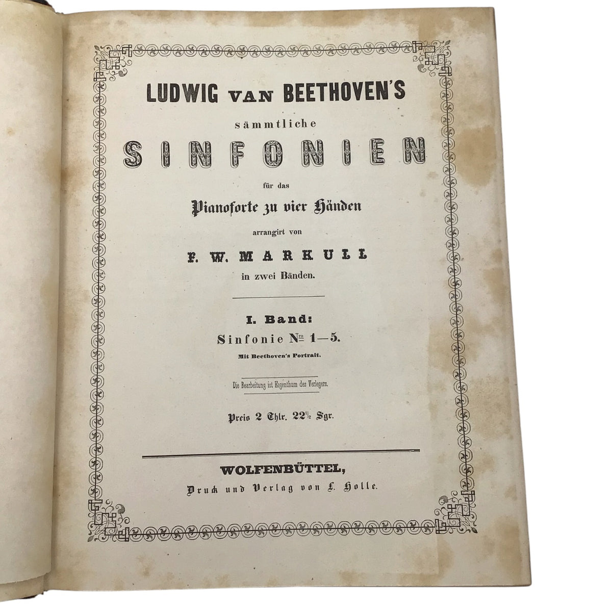Beethoven Complete Symphonies Piano Four Hands Markull Op. 189 - 197