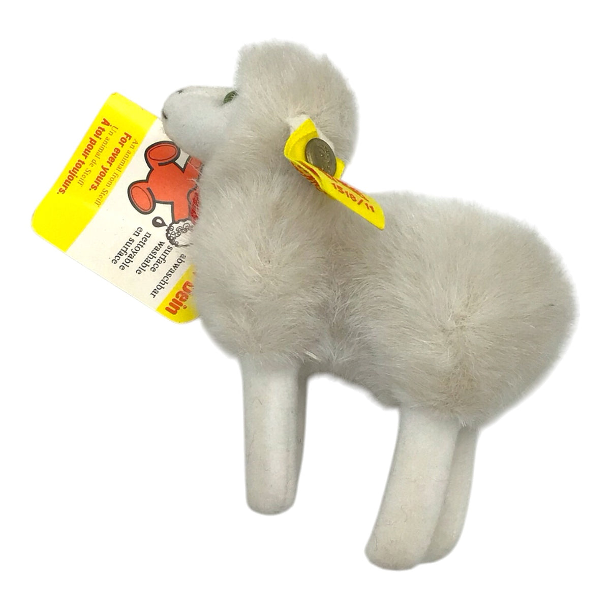Miniature Mohair Toy Animal w/ Maker's Label Flori Sheep 1518/11