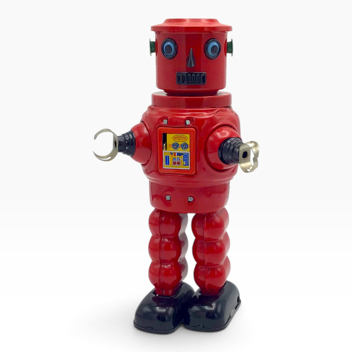 Ha Ha Toy Red Mechanical Roby Robot MS-640 – Vintage Tin Wind-Up Robot – Retro Space Toy