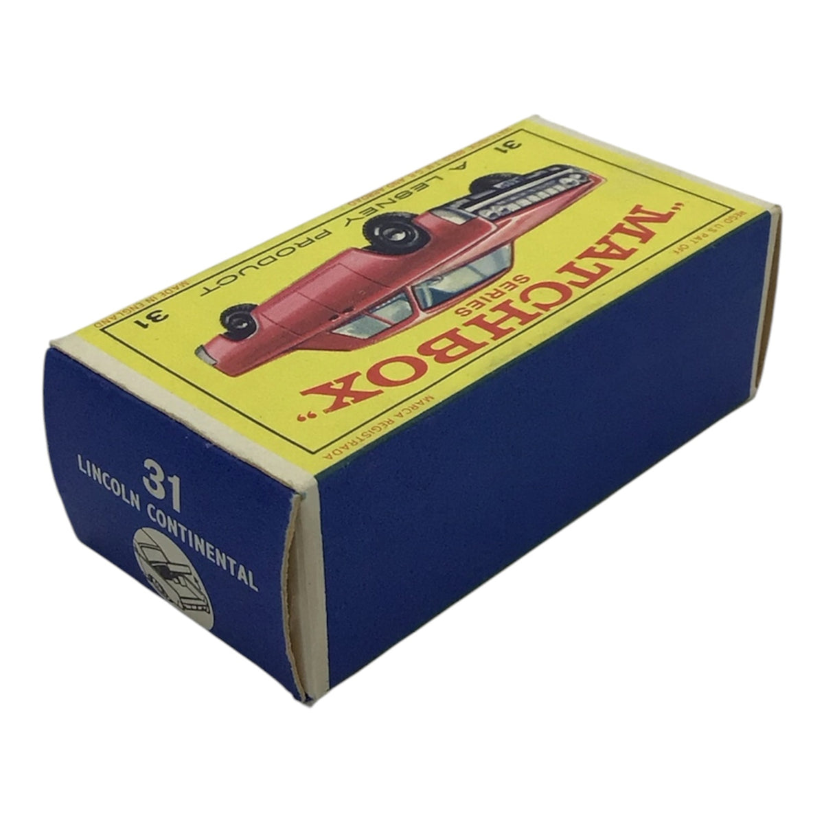 Lesney Matchbox Series #31 Lincoln Continental w/ Original Box