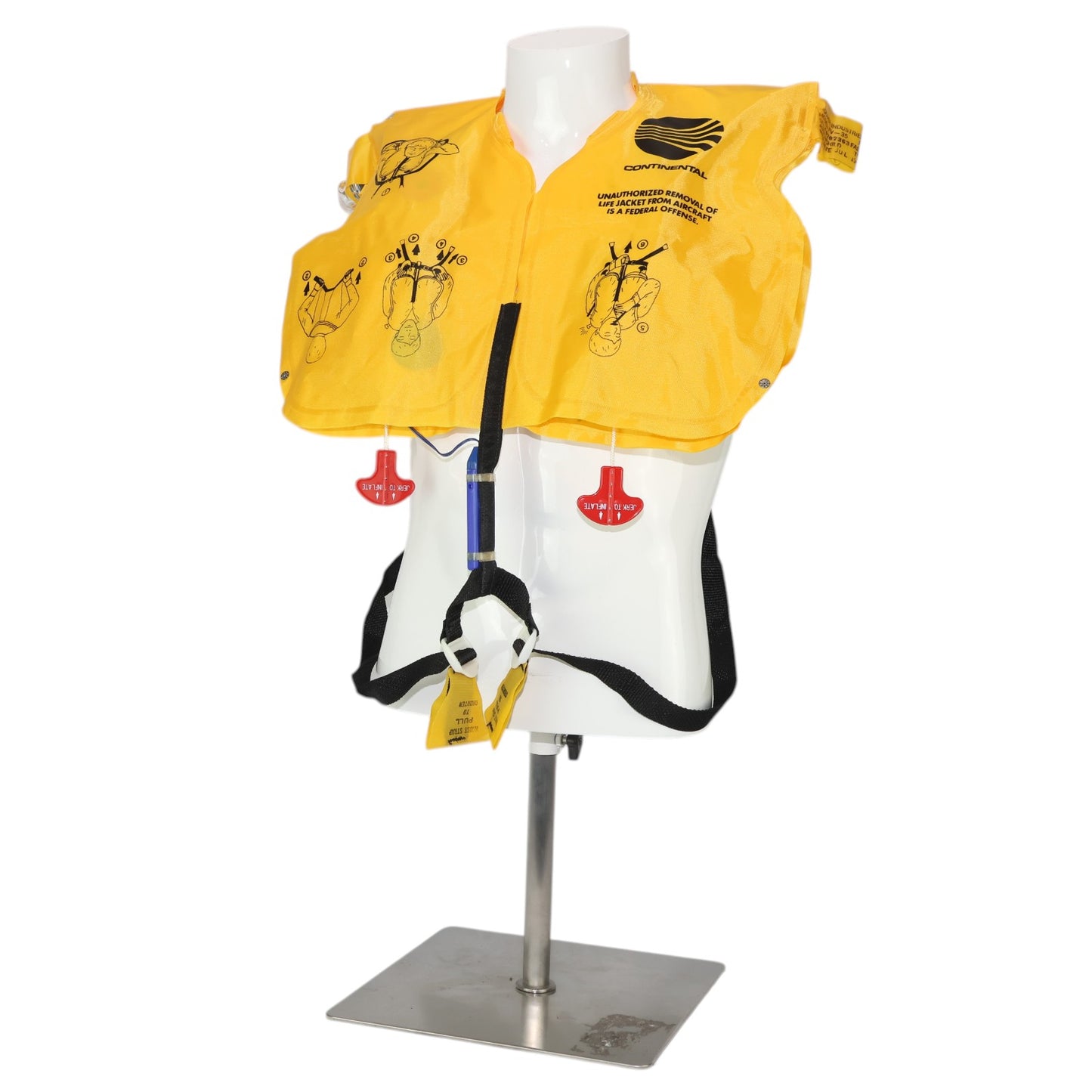 Hoover Industries Continental Airlines Inflatable Life Preserver – Vintage Airline Safety Collectible