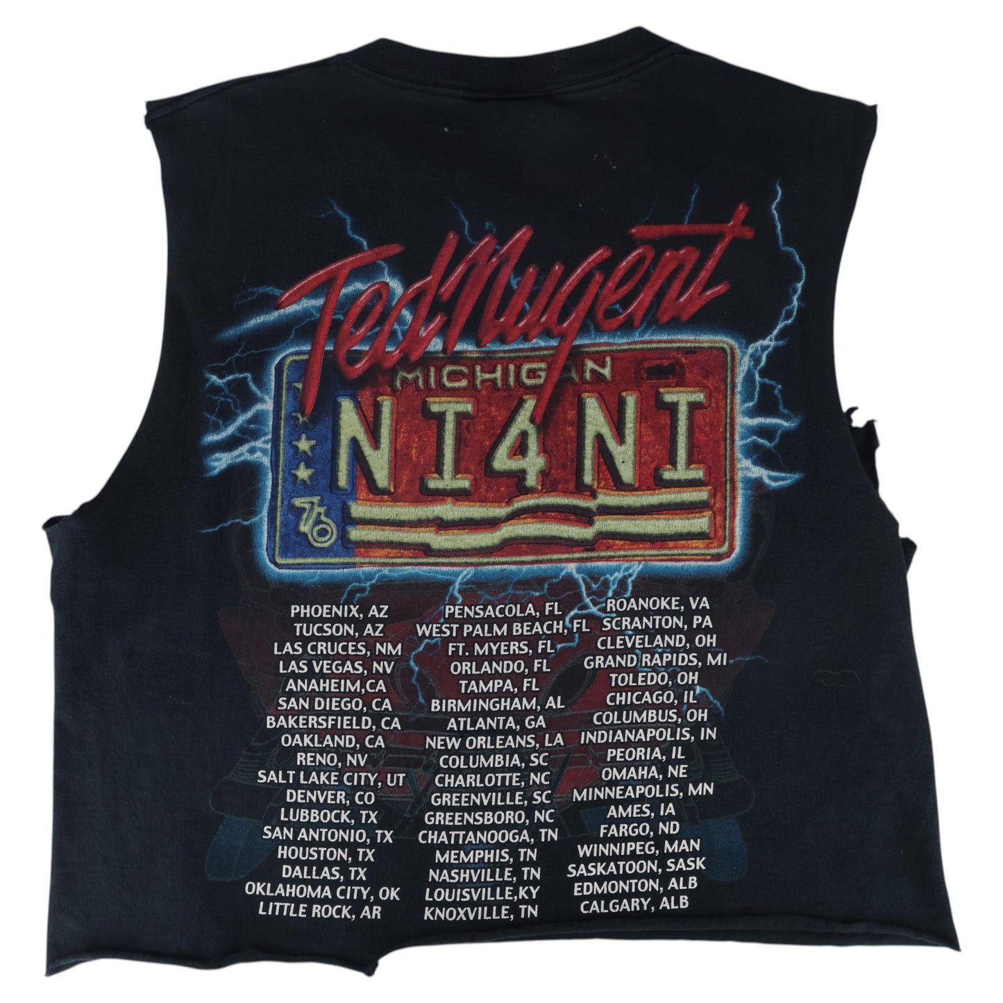 Ted Nugent Millenium Madman Tour T-shirt Tank Top Large