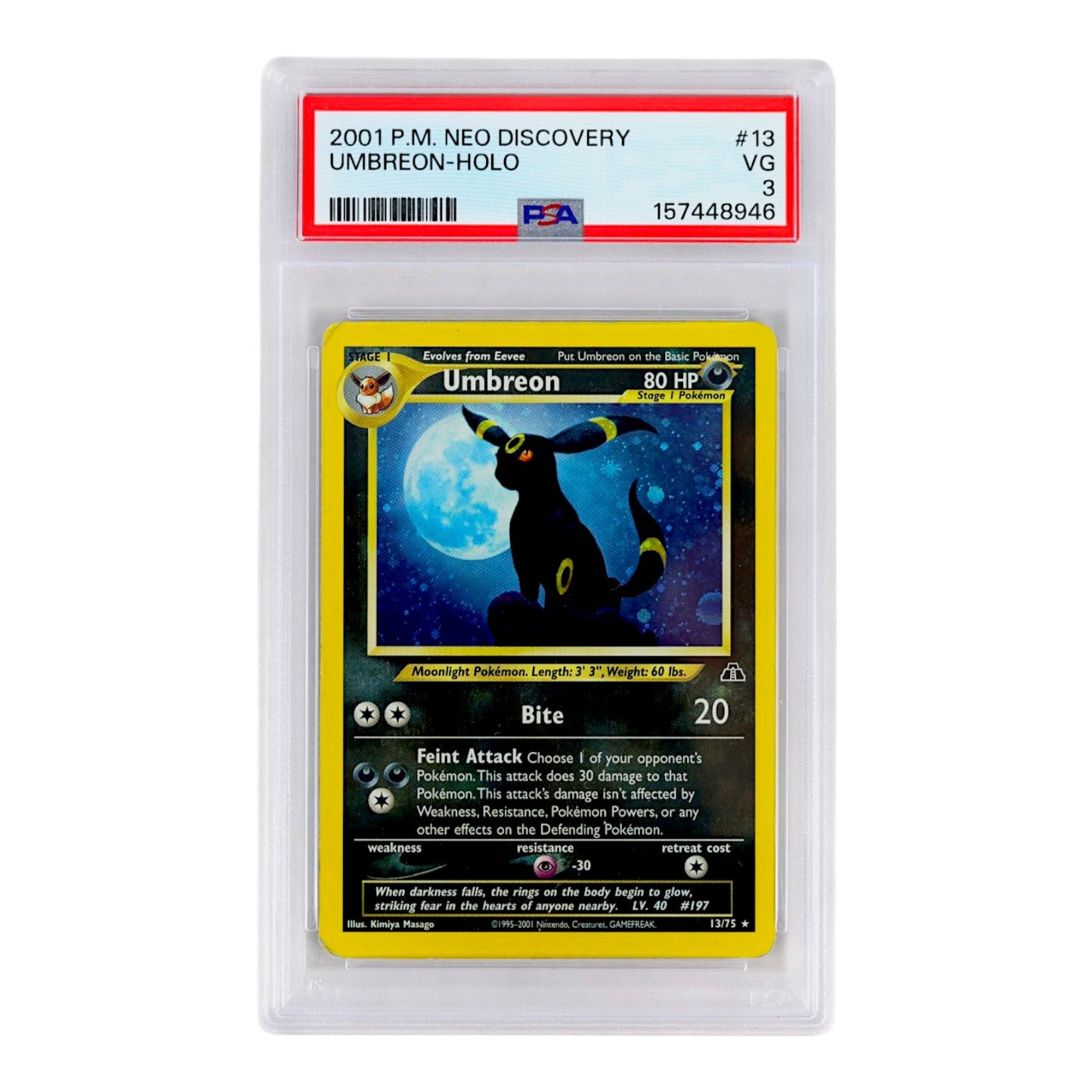2001 Umbreon - Holo #13 PSA 3
