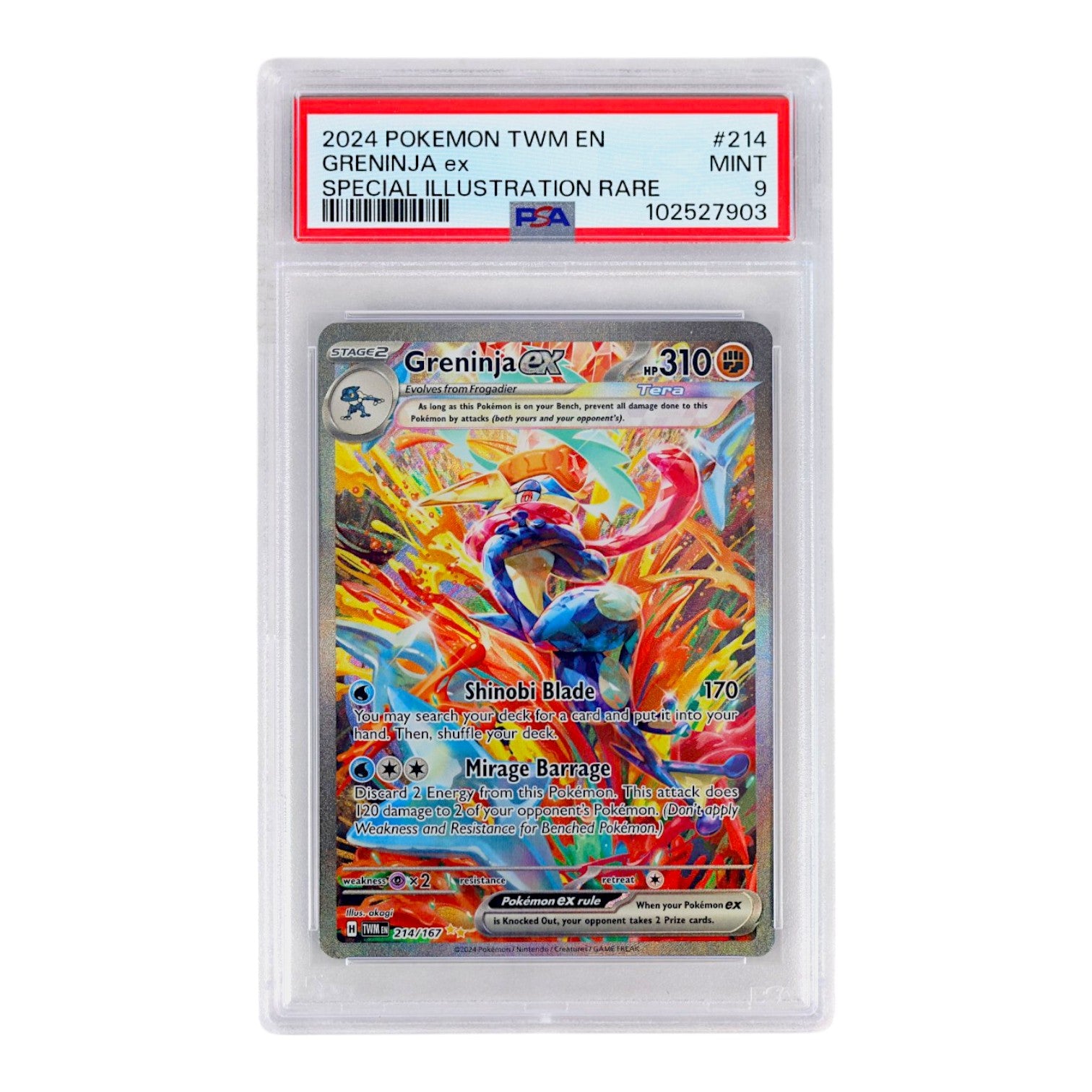2024 Greninja ex #214 PSA 9