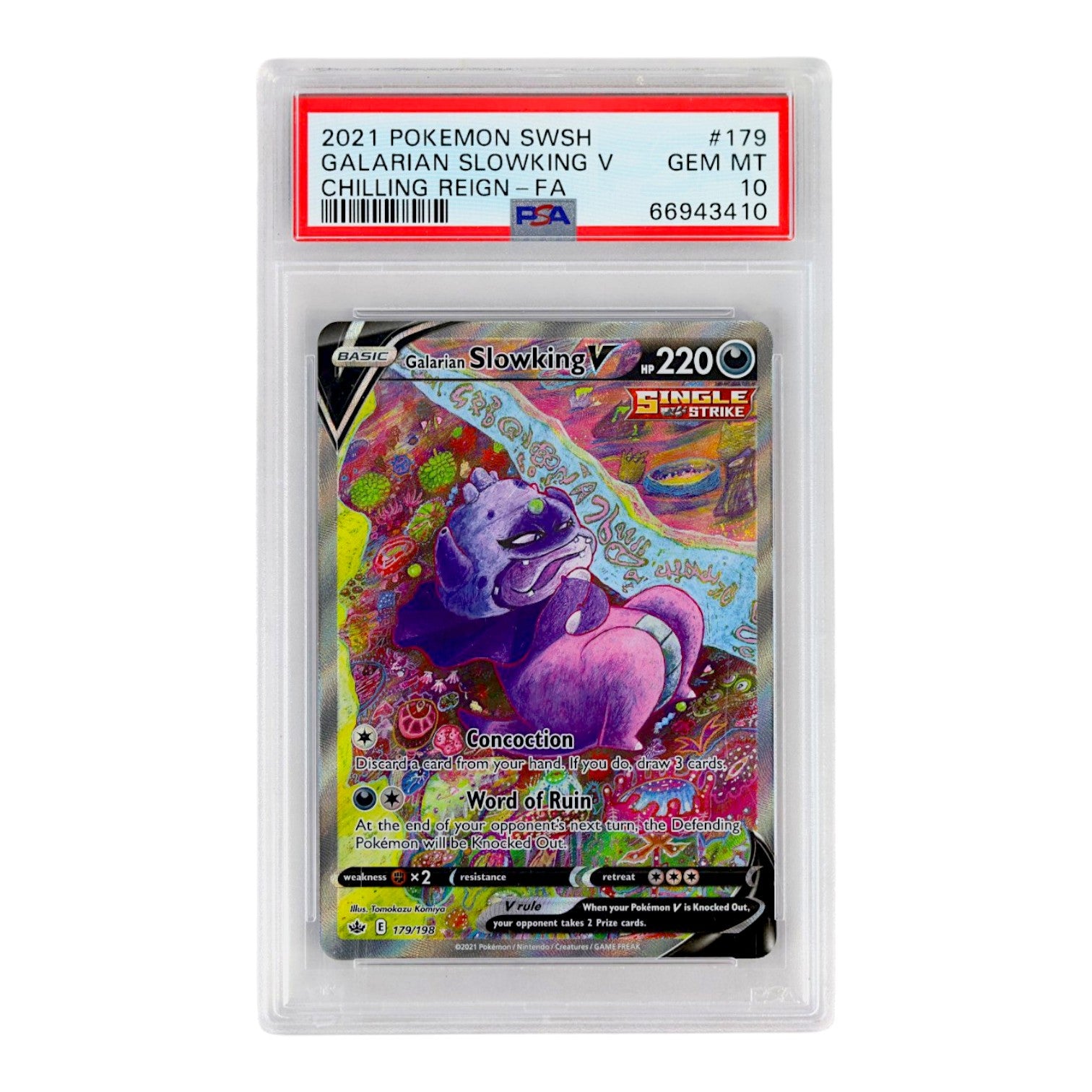 2021 Galarian Slowking V PSA 10