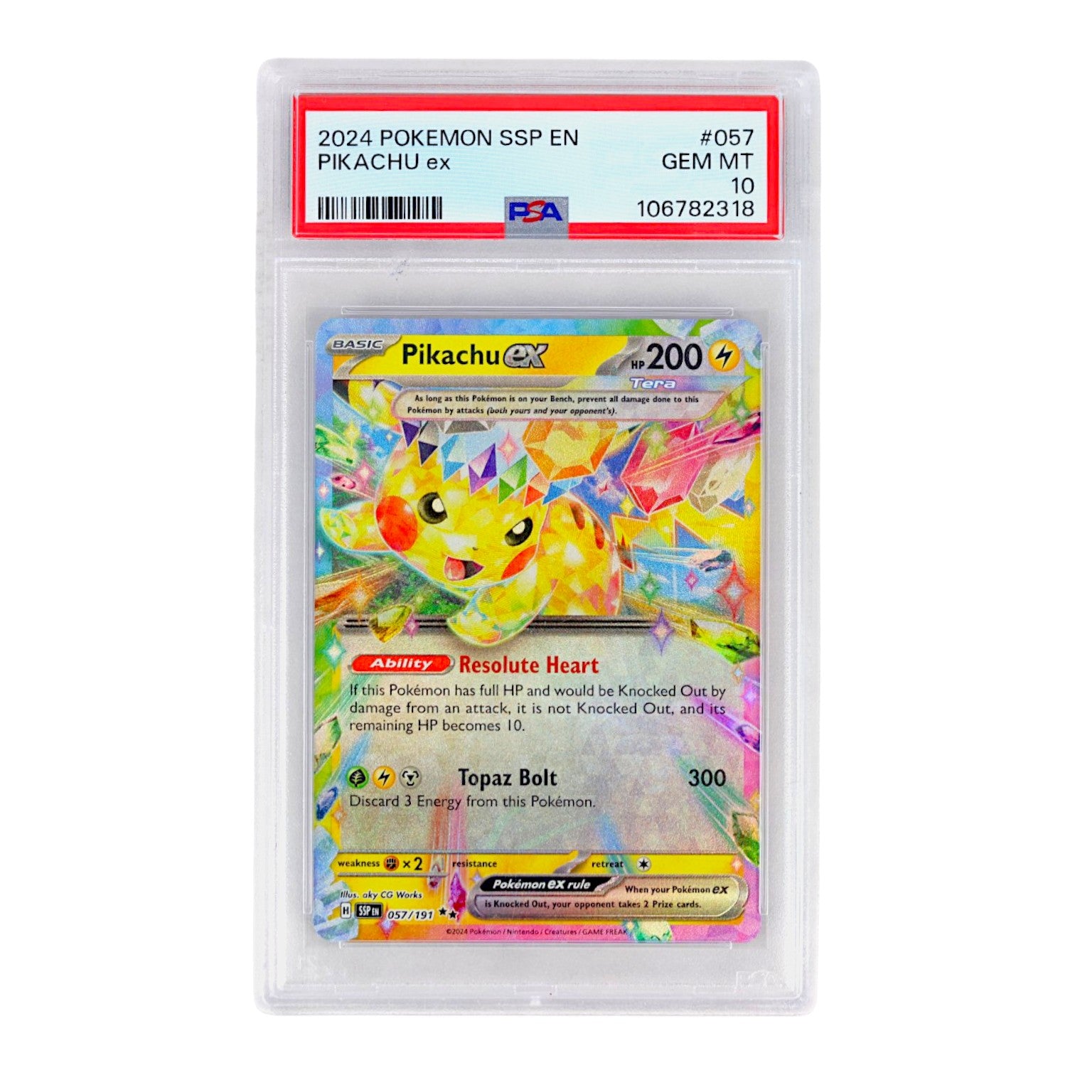 2024 Pikachu EX #057 PSA 10