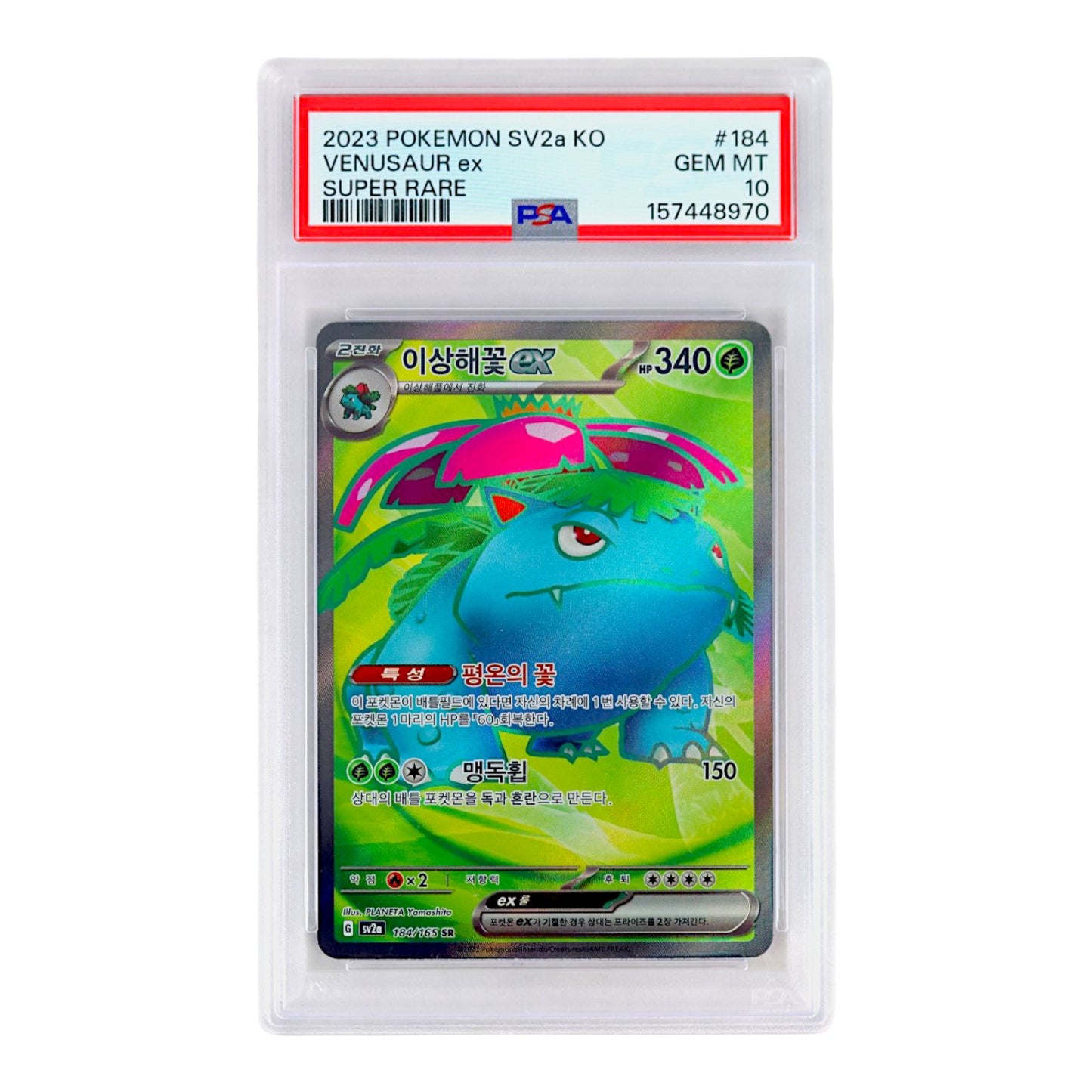 2023 Venusaur EX #184 (Korean) PSA 10