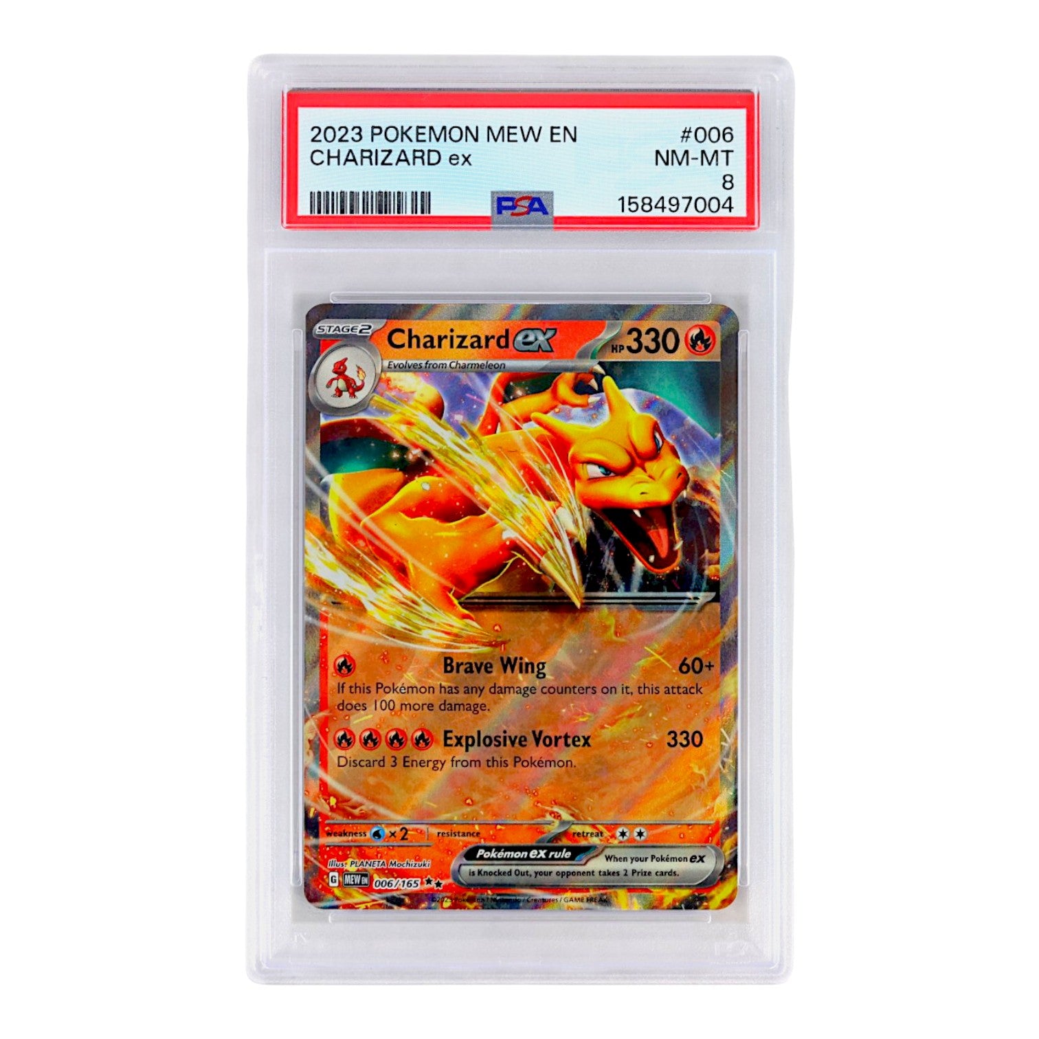2023 Charizard EX #006 PSA 8
