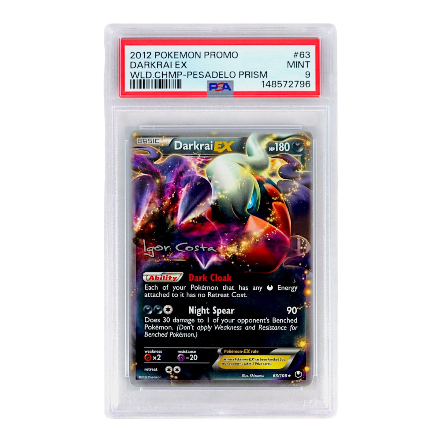2012 Darkrai EX #63 PSA 9