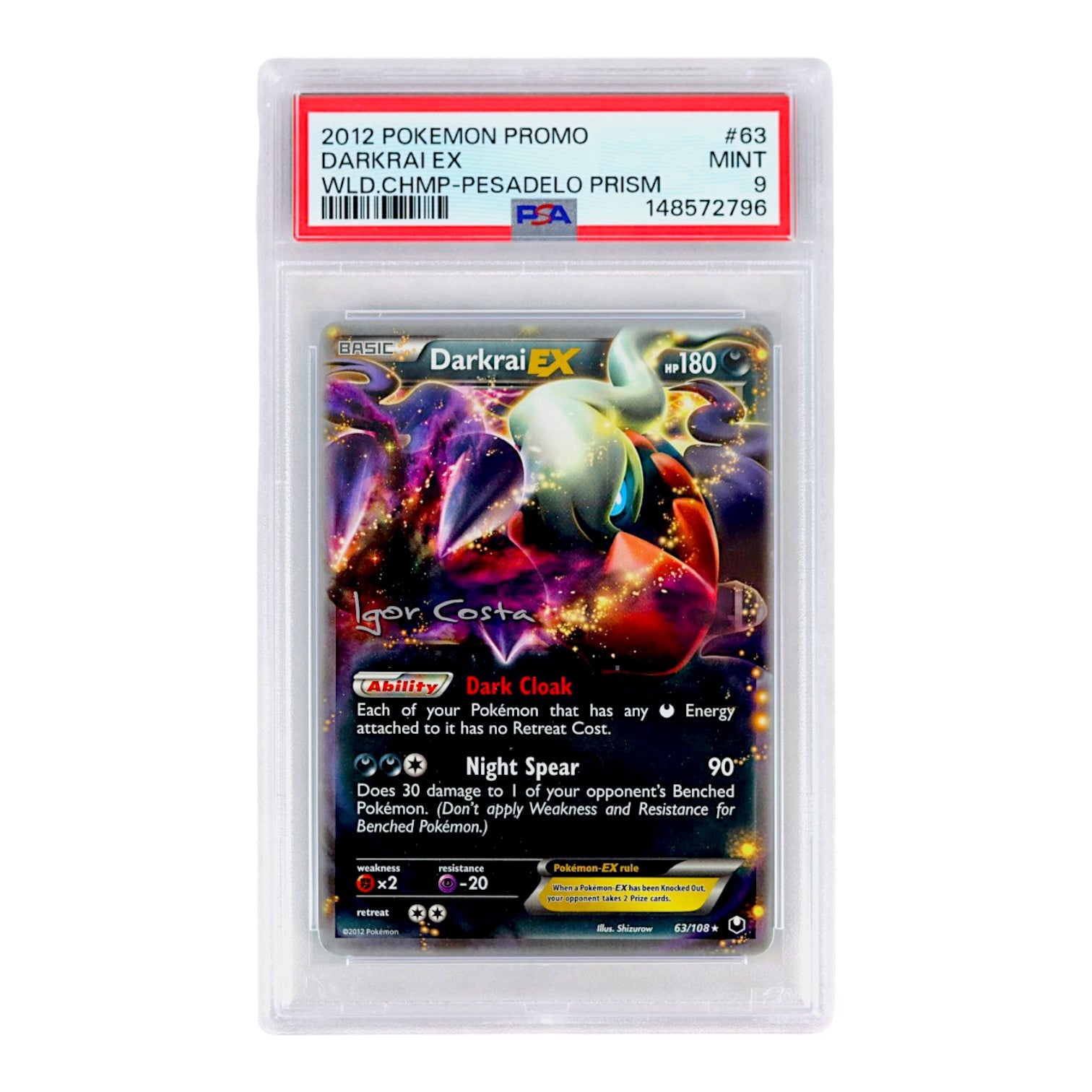 2012 Darkrai EX #63 PSA 9