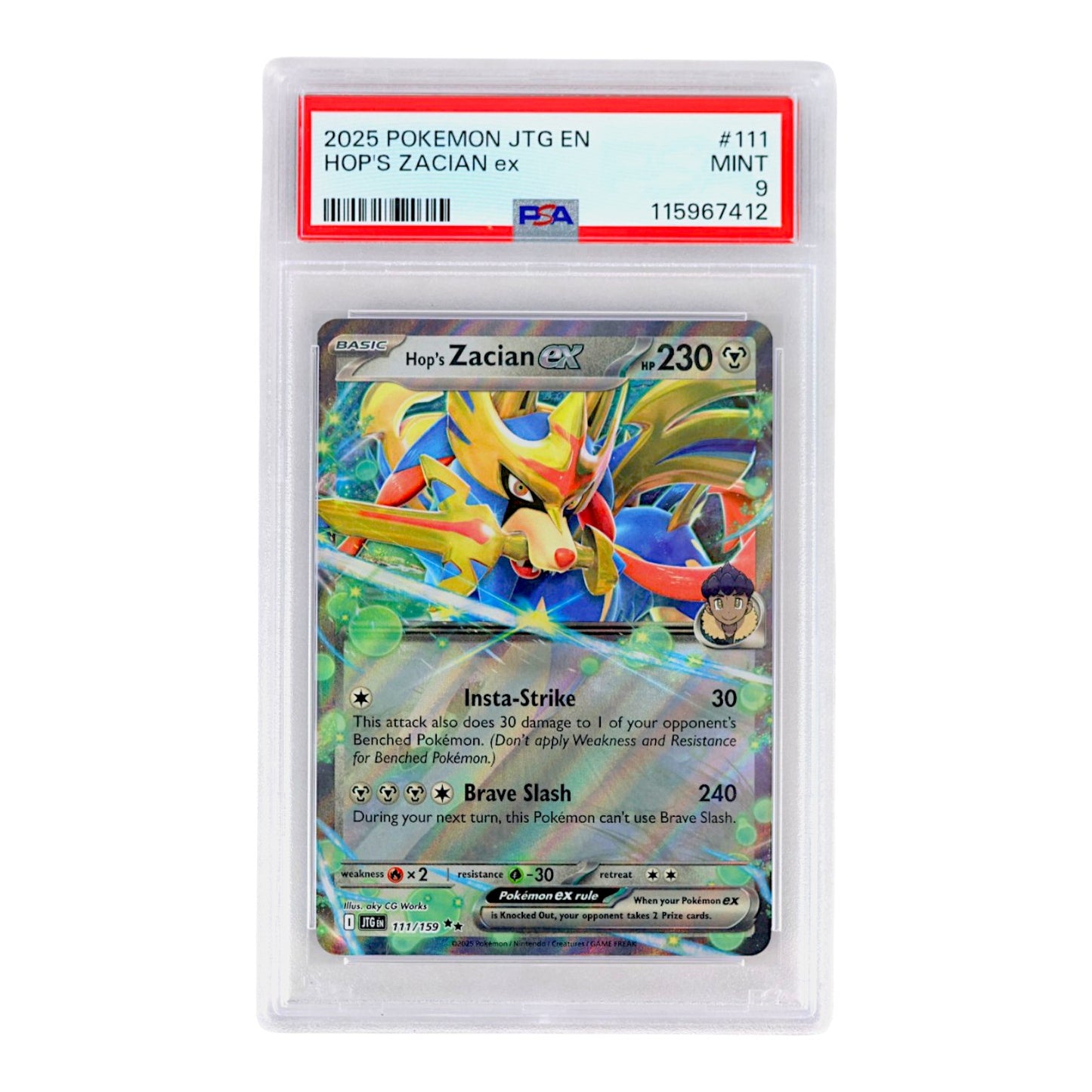 2025 Hop's Zaccian EX #111 PSA 9