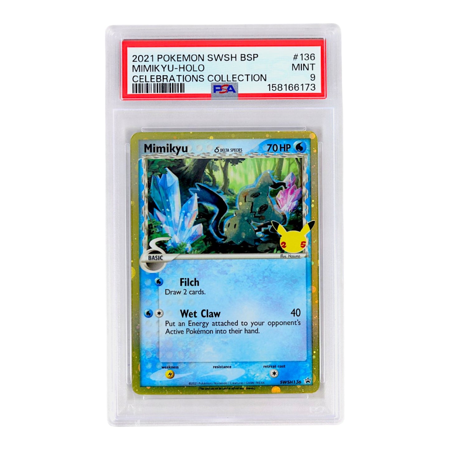 2021 Mimikyu-Holo #136 PSA 9